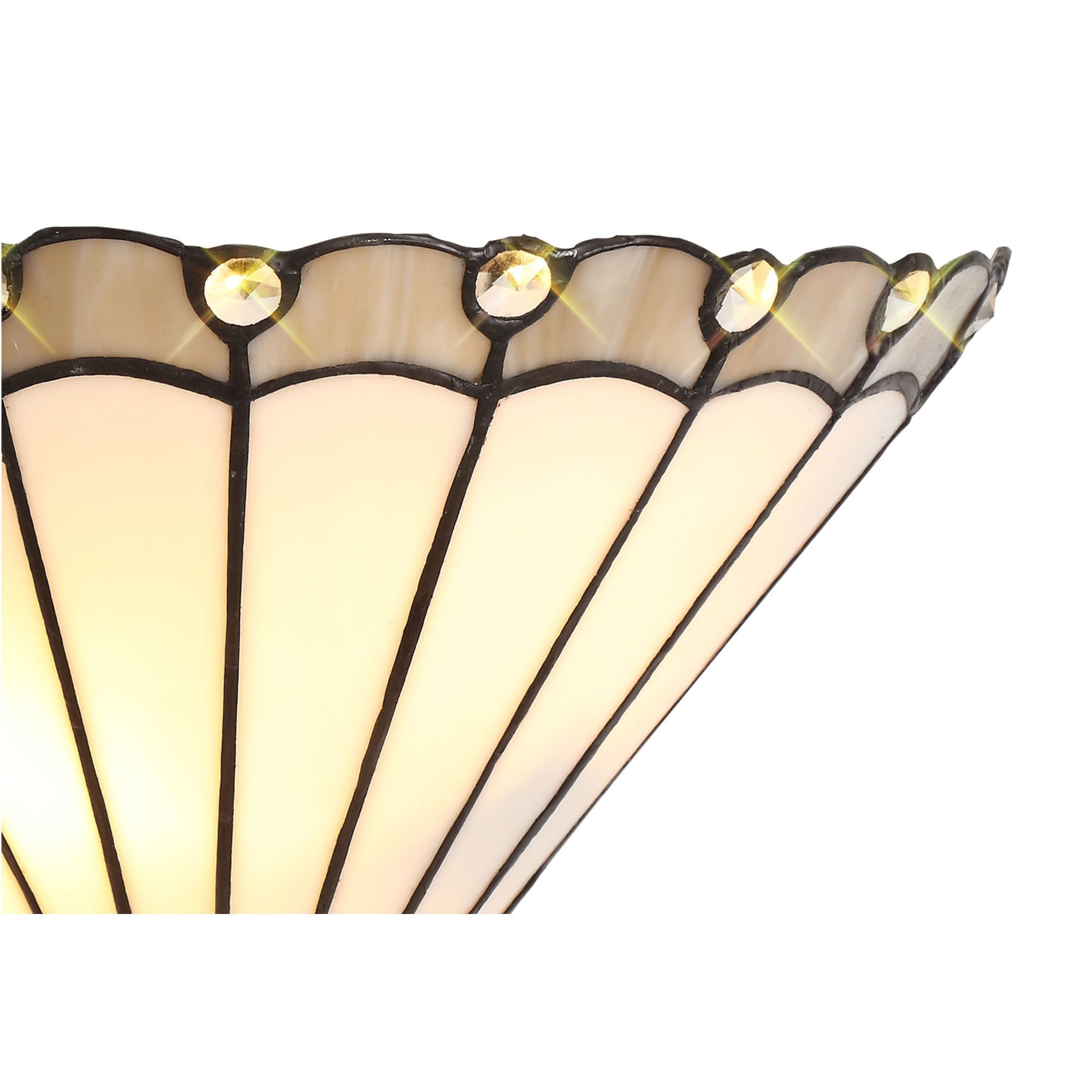 Fabula Amberley Tiffany Wall Lamp - Grey & White