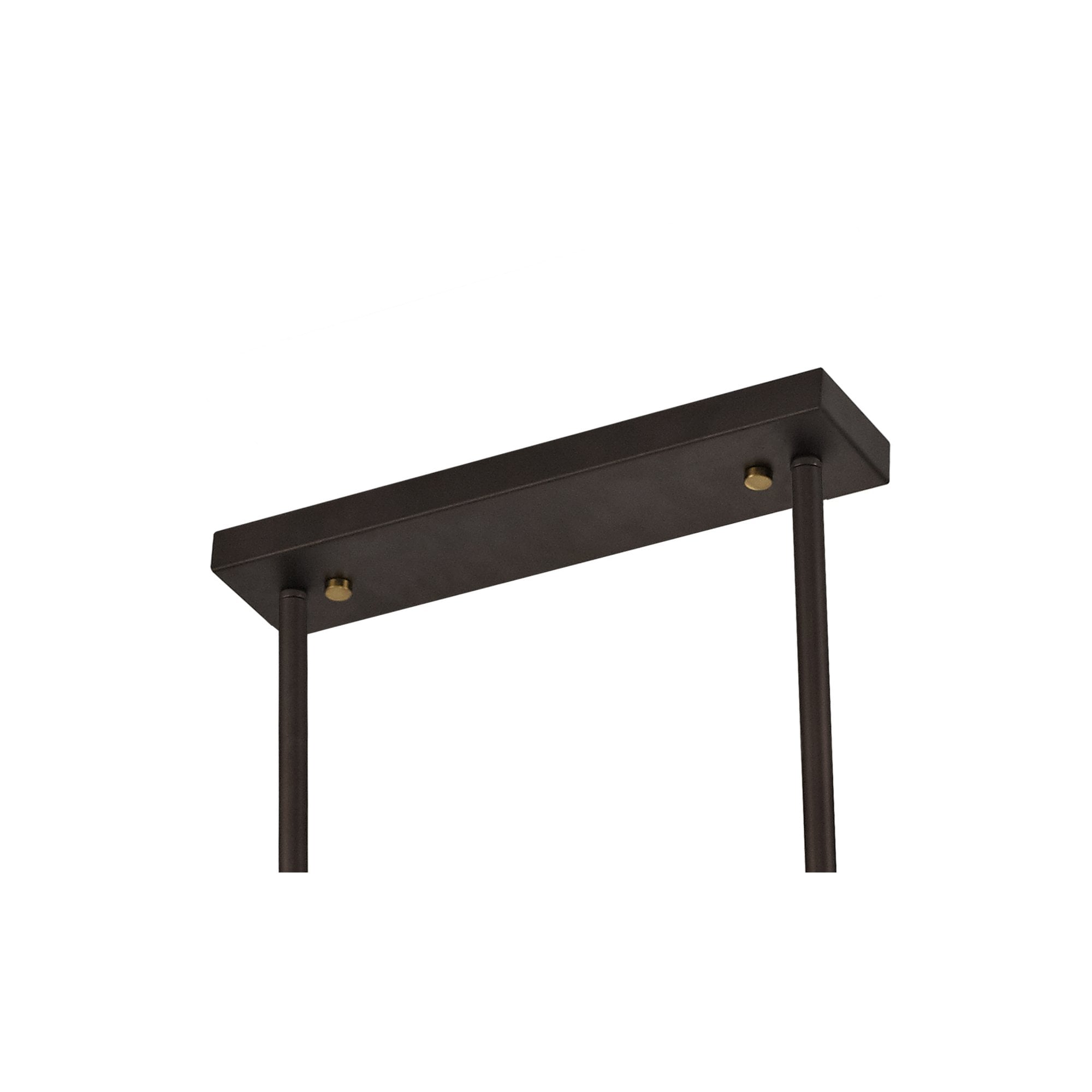 Fabula Greenstead 6 Light Linear Pendant - Brown Oxide, Gold Bronze & Clear Glass