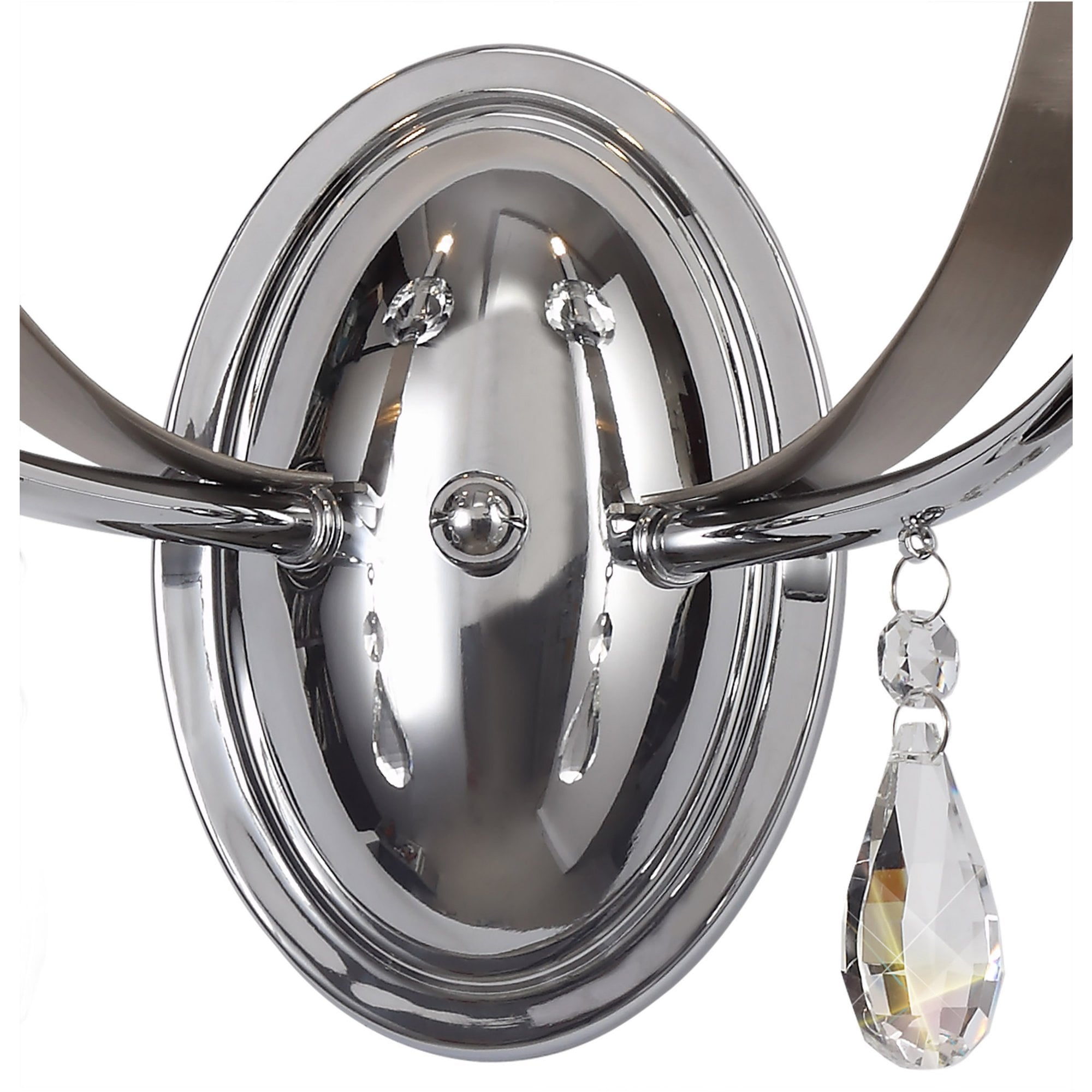 Fabula Chester 2 Light Wall Lamp - Polished Chrome, Satin Nickel & Clear Crystal