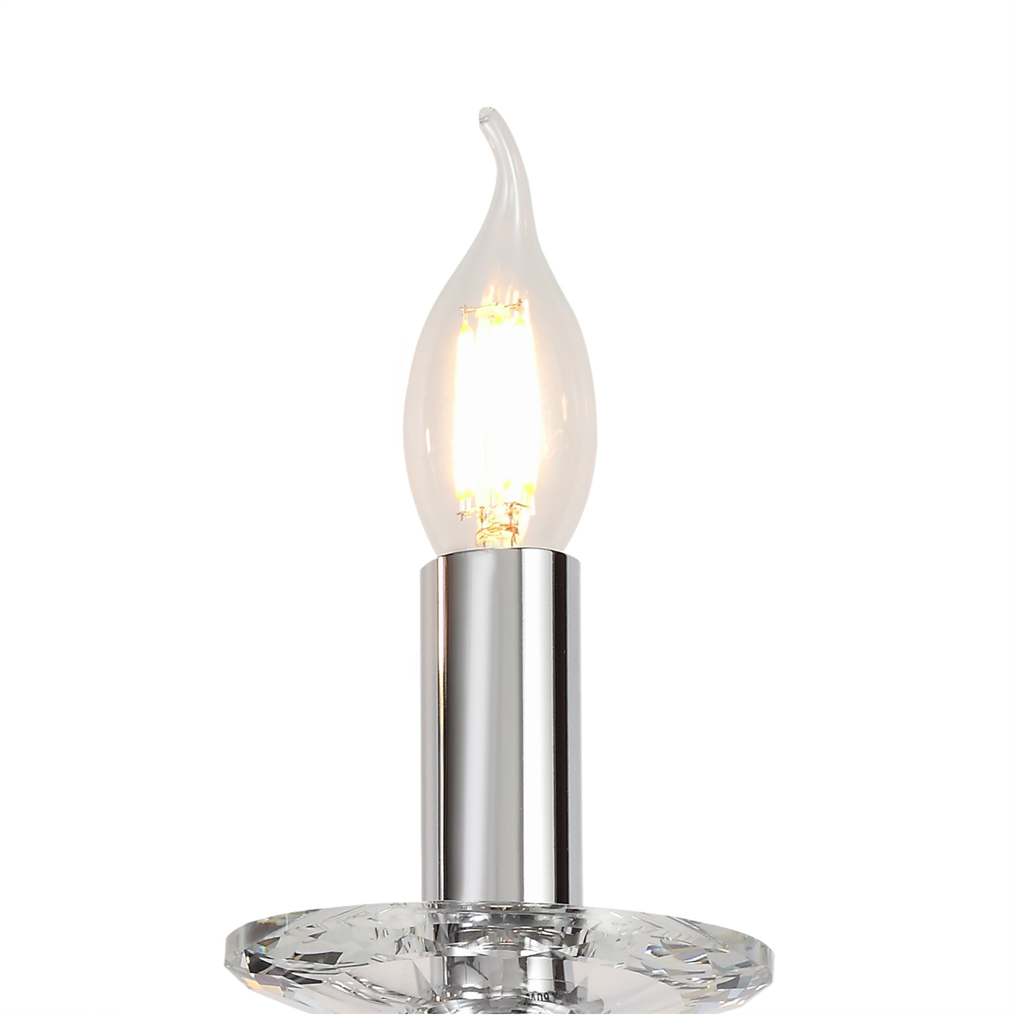 Fabula Chester 2 Light Wall Lamp - Polished Chrome, Satin Nickel & Clear Crystal