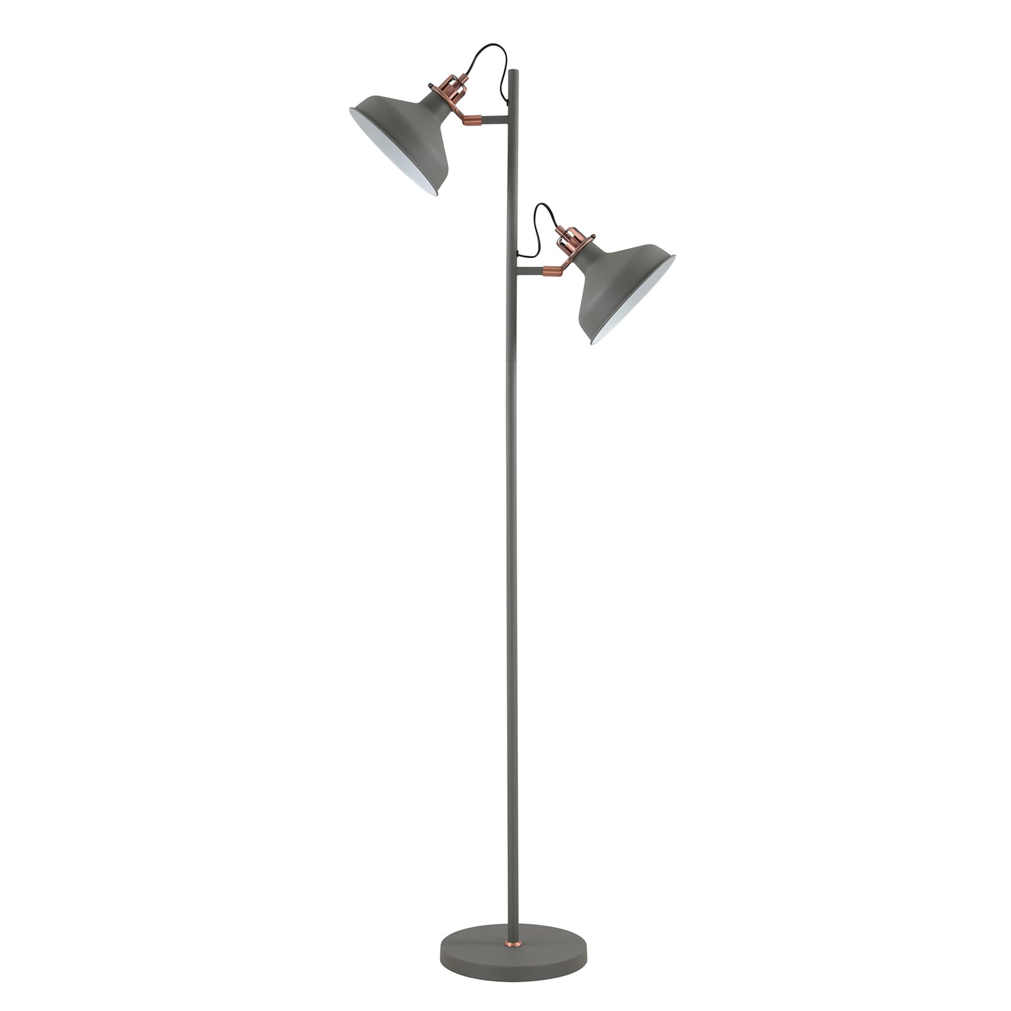 Fabula Forest 2 Light Floor Lamp - Sand Grey & Copper