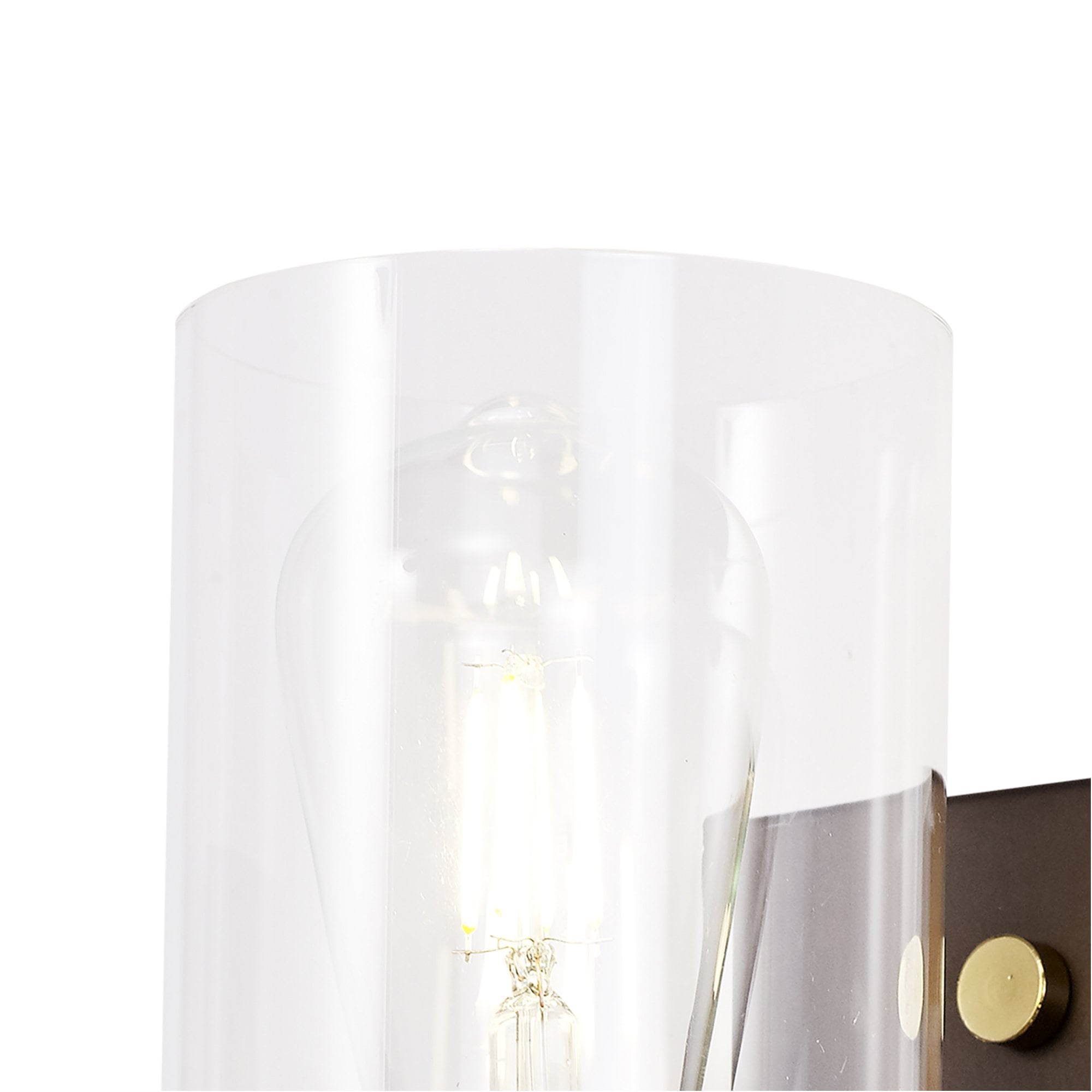 Fabula Greenstead Single Wall Lamp - Brown Oxide, Gold Bronze & Clear Glass
