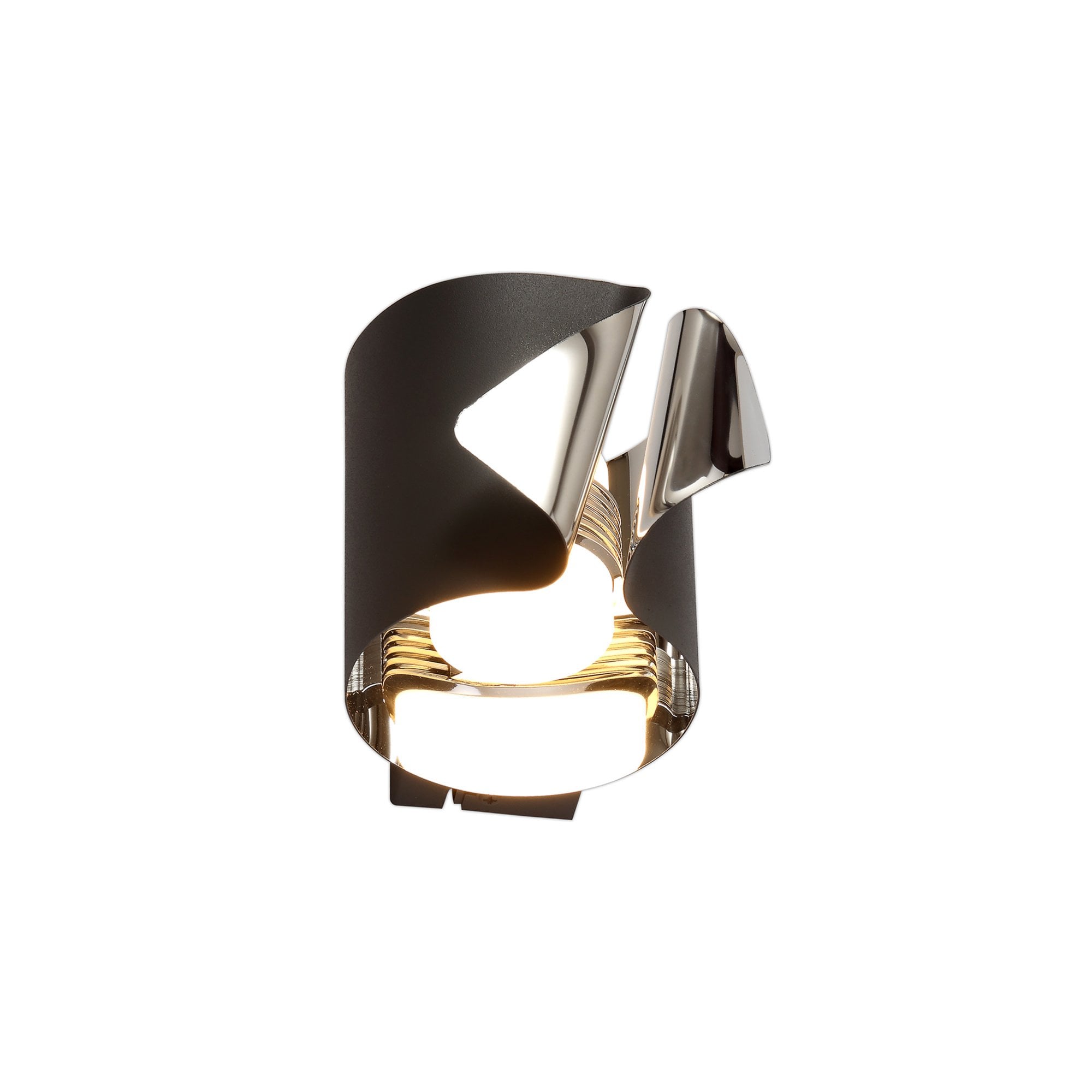 Fabula Castleton LED Wall Lamp - Sand Anthracite & Polished Chrome