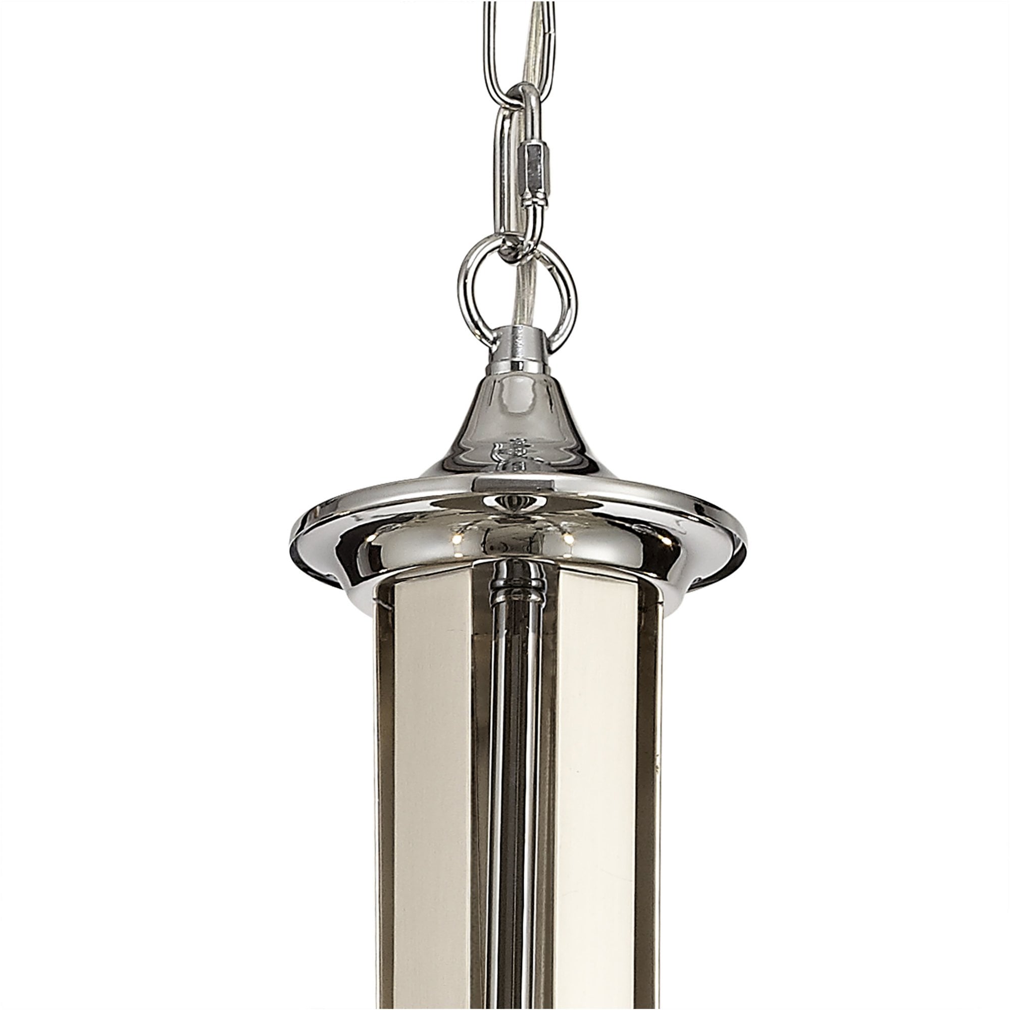 Fabula Chester 5 Light Pendant - Polished Chrome, Satin Nickel & Clear Crystal