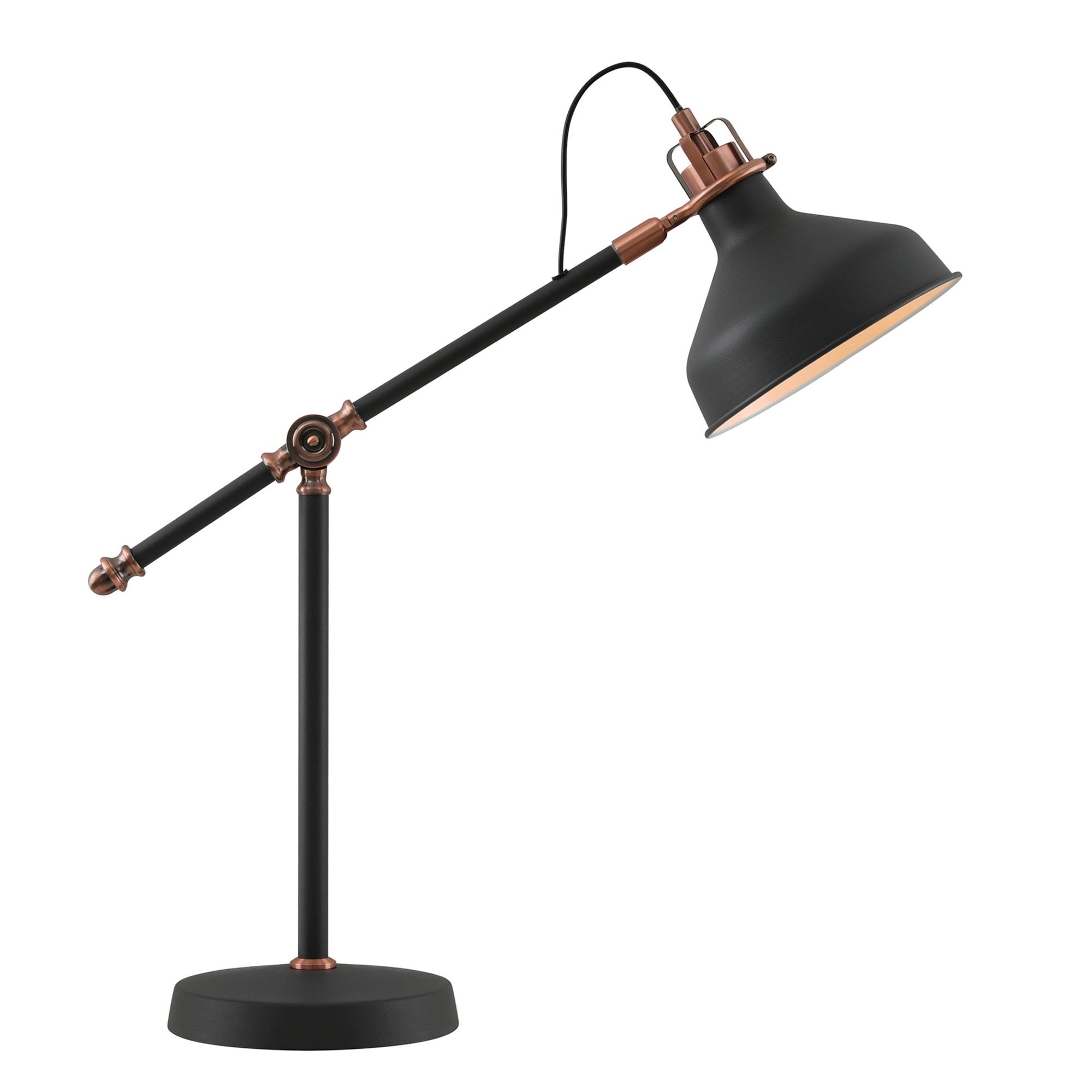 Fabula Forest Single Adjustable Table Lamp - Graphite & Copper
