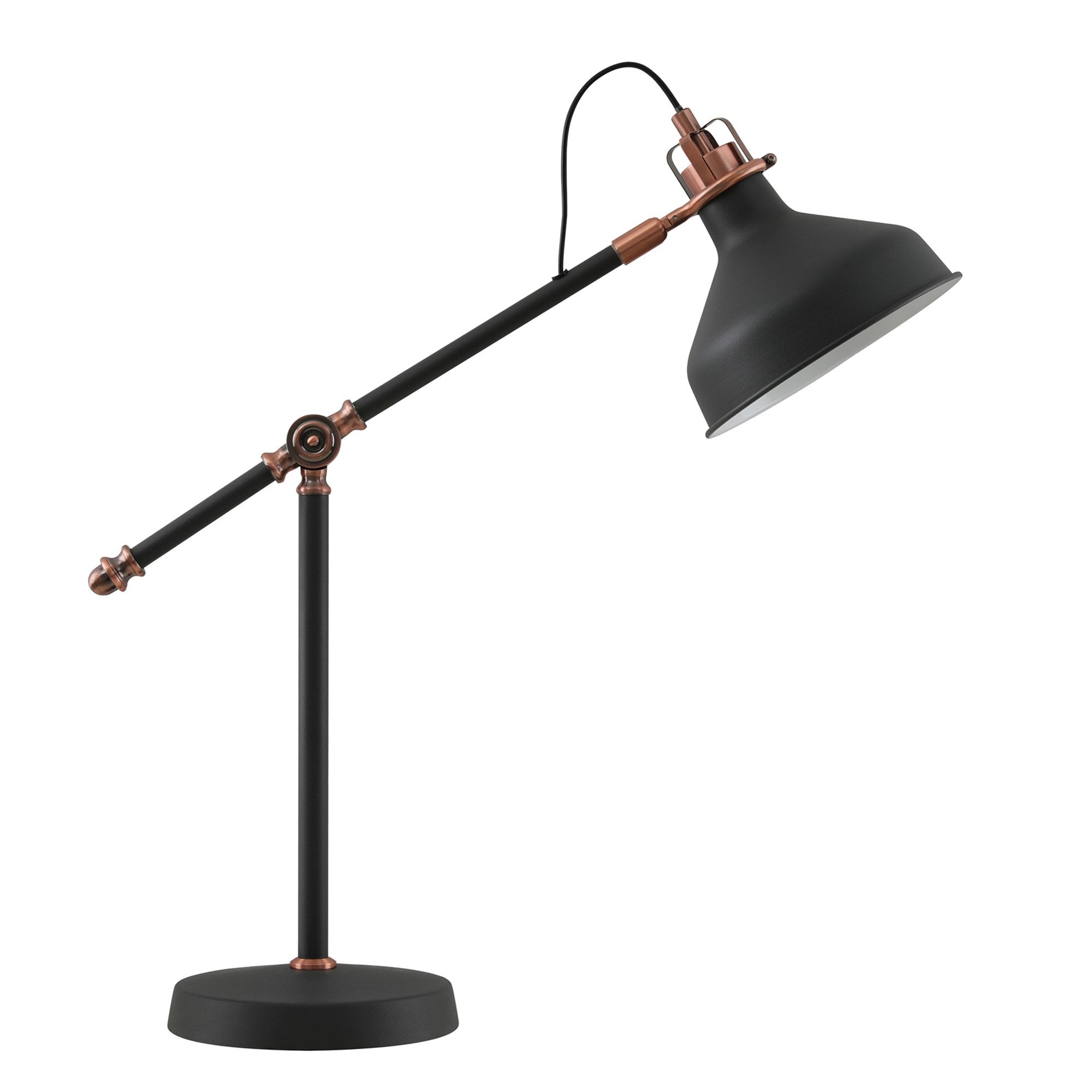 Fabula Forest Single Adjustable Table Lamp - Graphite & Copper