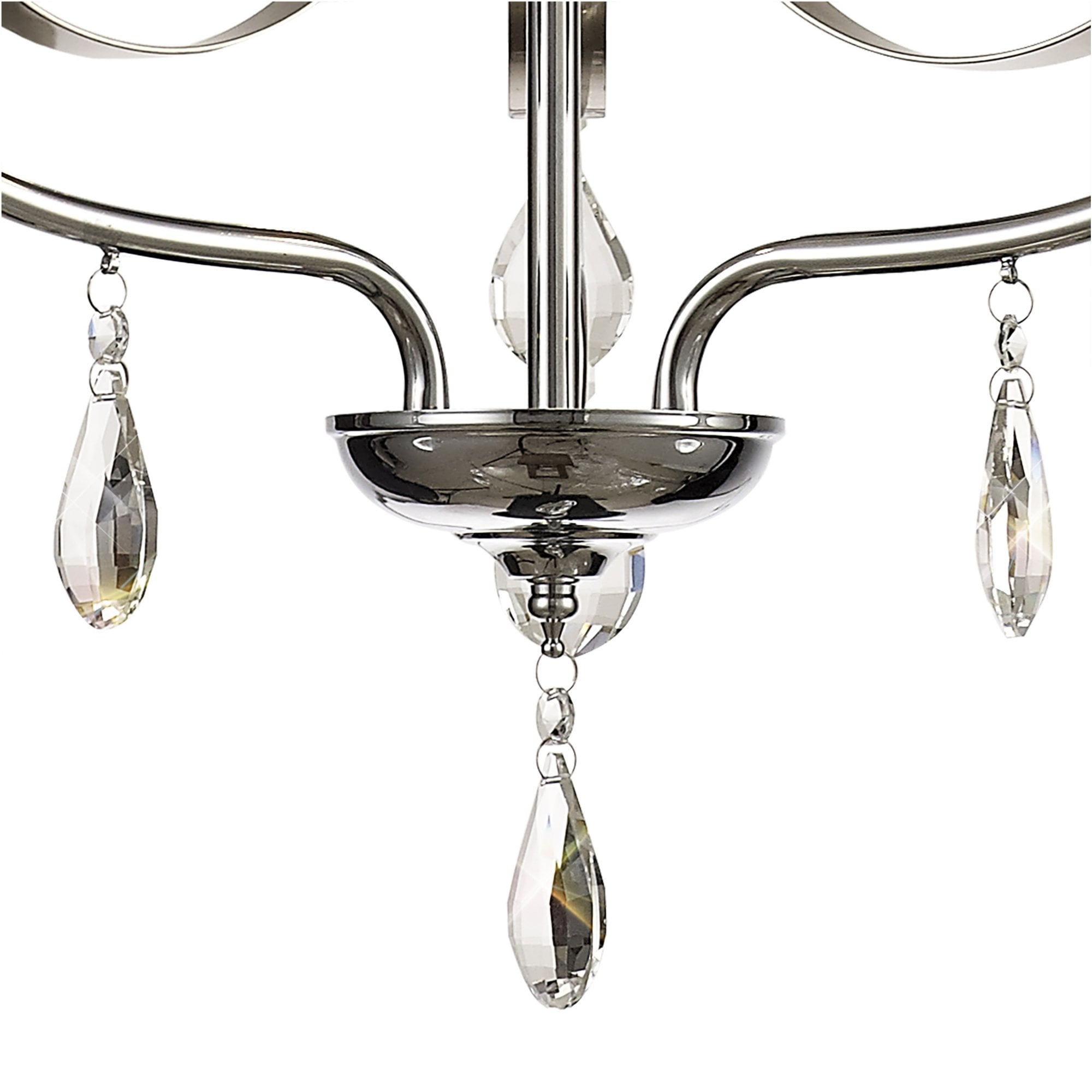 Fabula Chester 3 Light Pendant - Polished Chrome, Satin Nickel & Clear Crystal