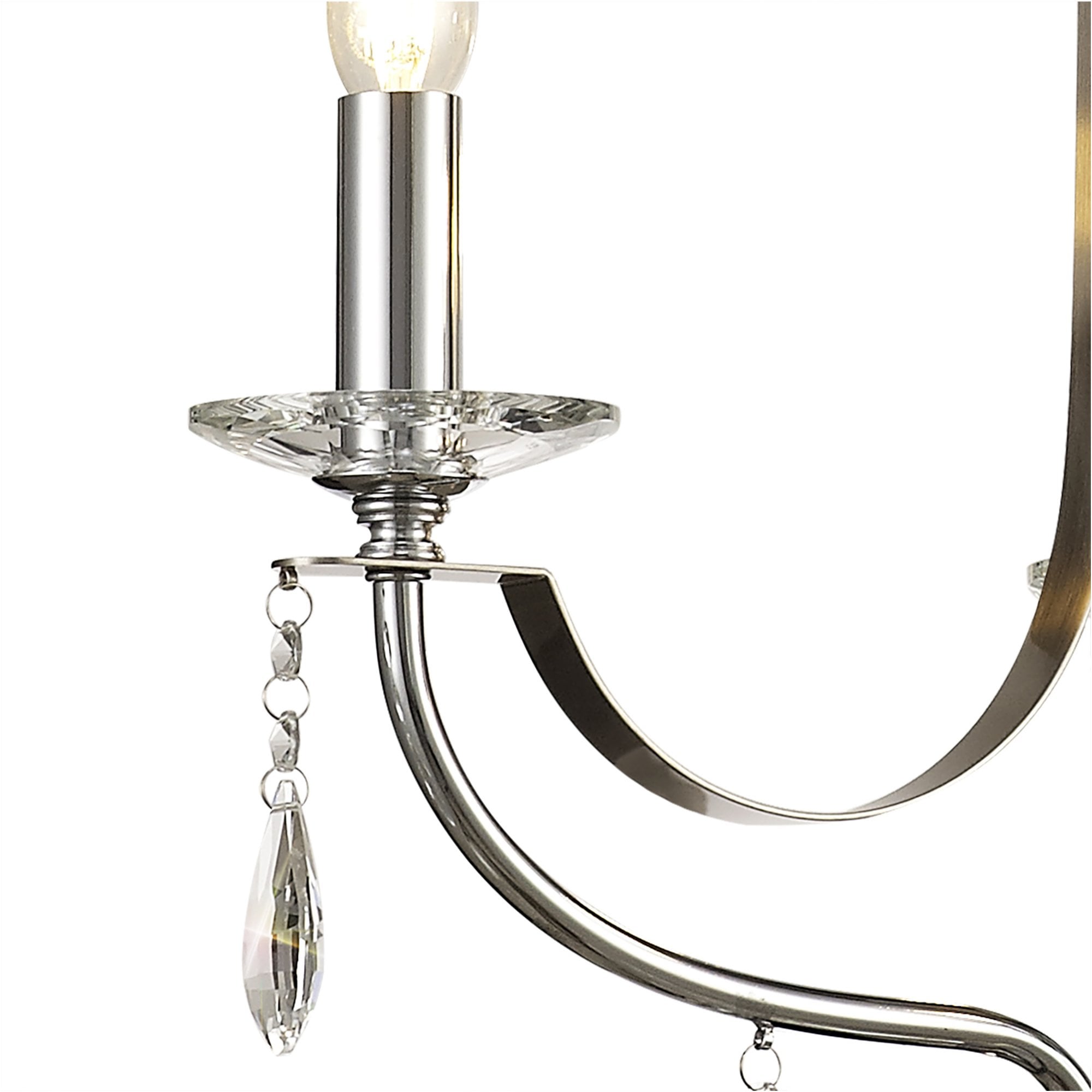 Fabula Chester 3 Light Pendant - Polished Chrome, Satin Nickel & Clear Crystal