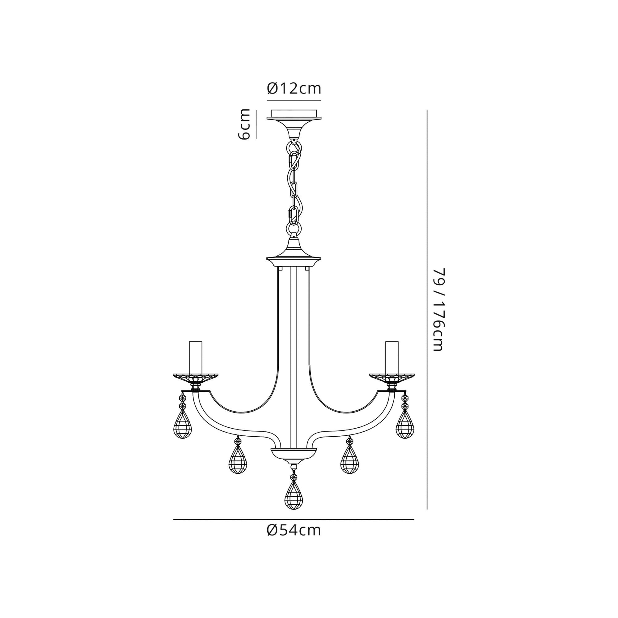 Fabula Chester 3 Light Pendant - Polished Chrome, Satin Nickel & Clear Crystal