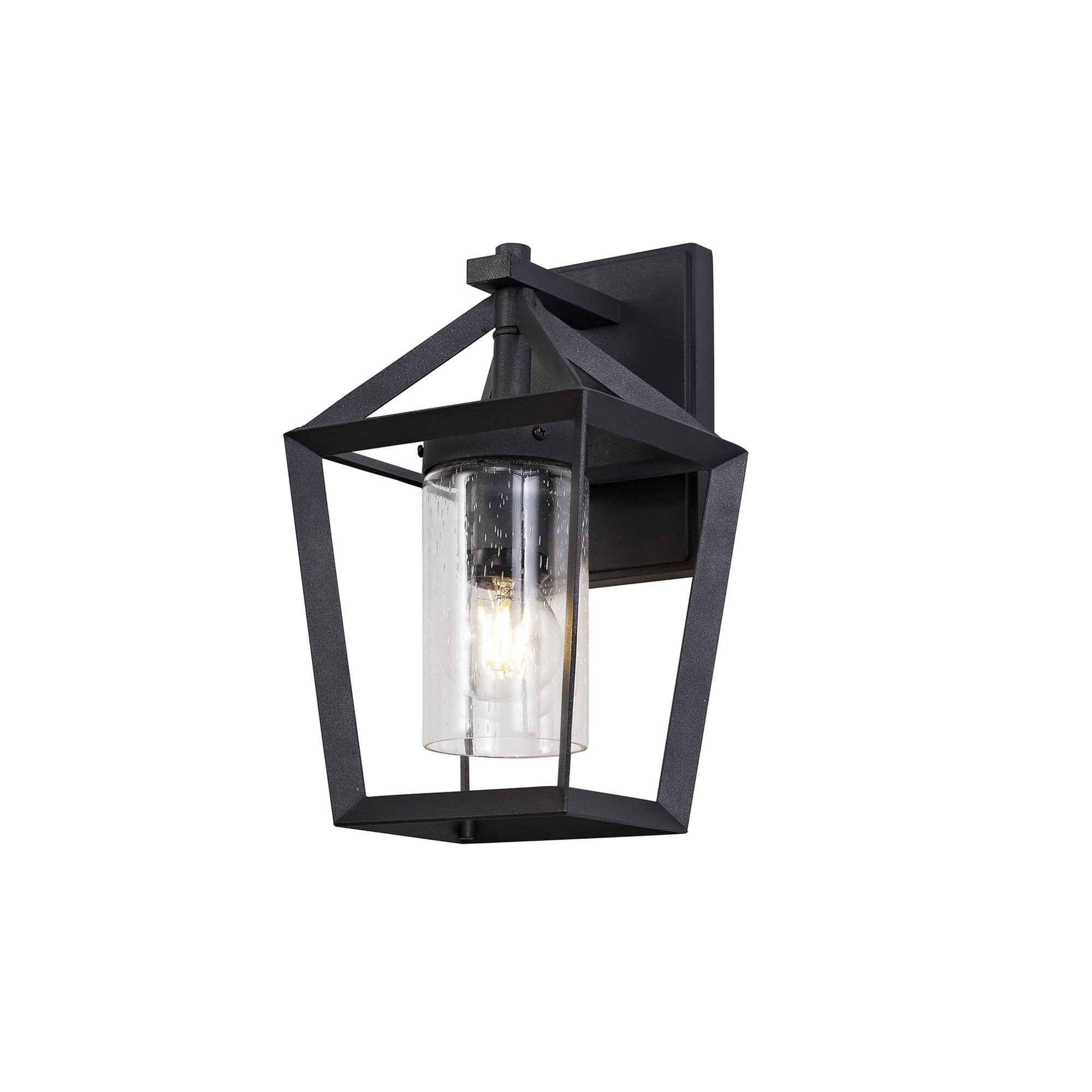 Fabula Tavistock Down Wall Lamp - Anthracite & Clear Rain Drop Effect Glass - IP54