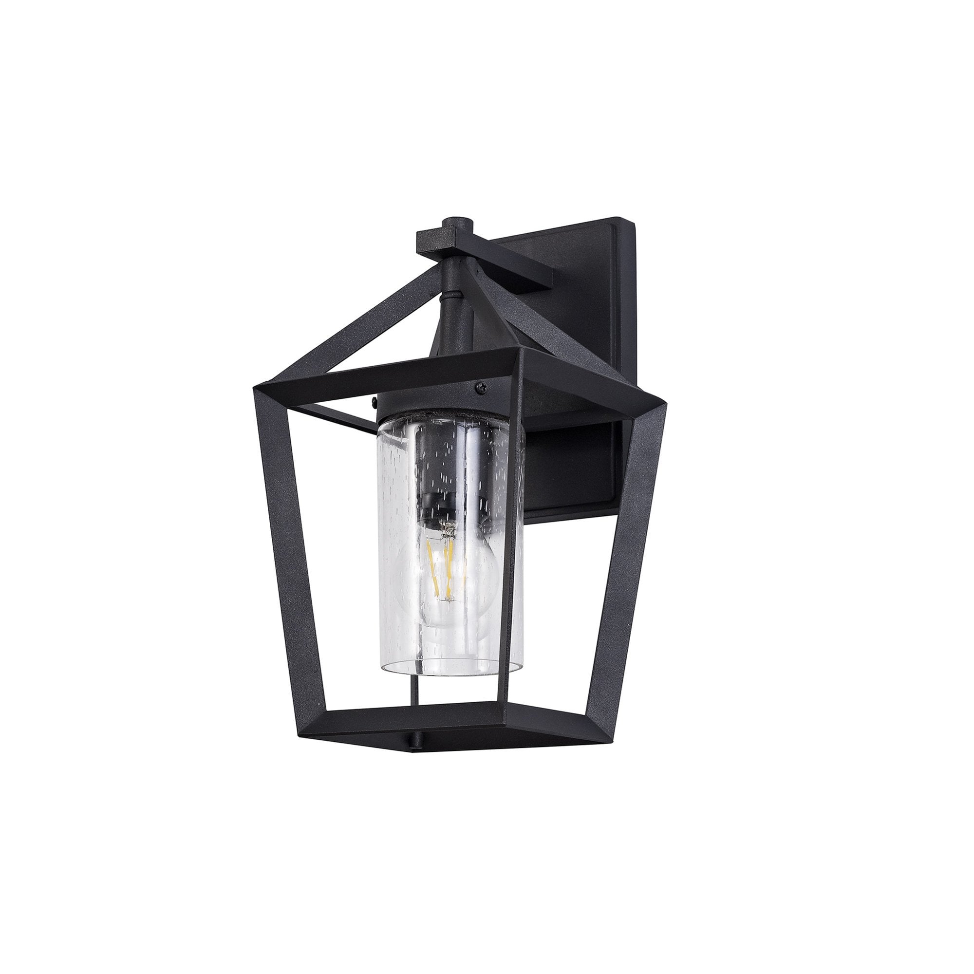 Fabula Tavistock Down Wall Lamp - Anthracite & Clear Rain Drop Effect Glass - IP54