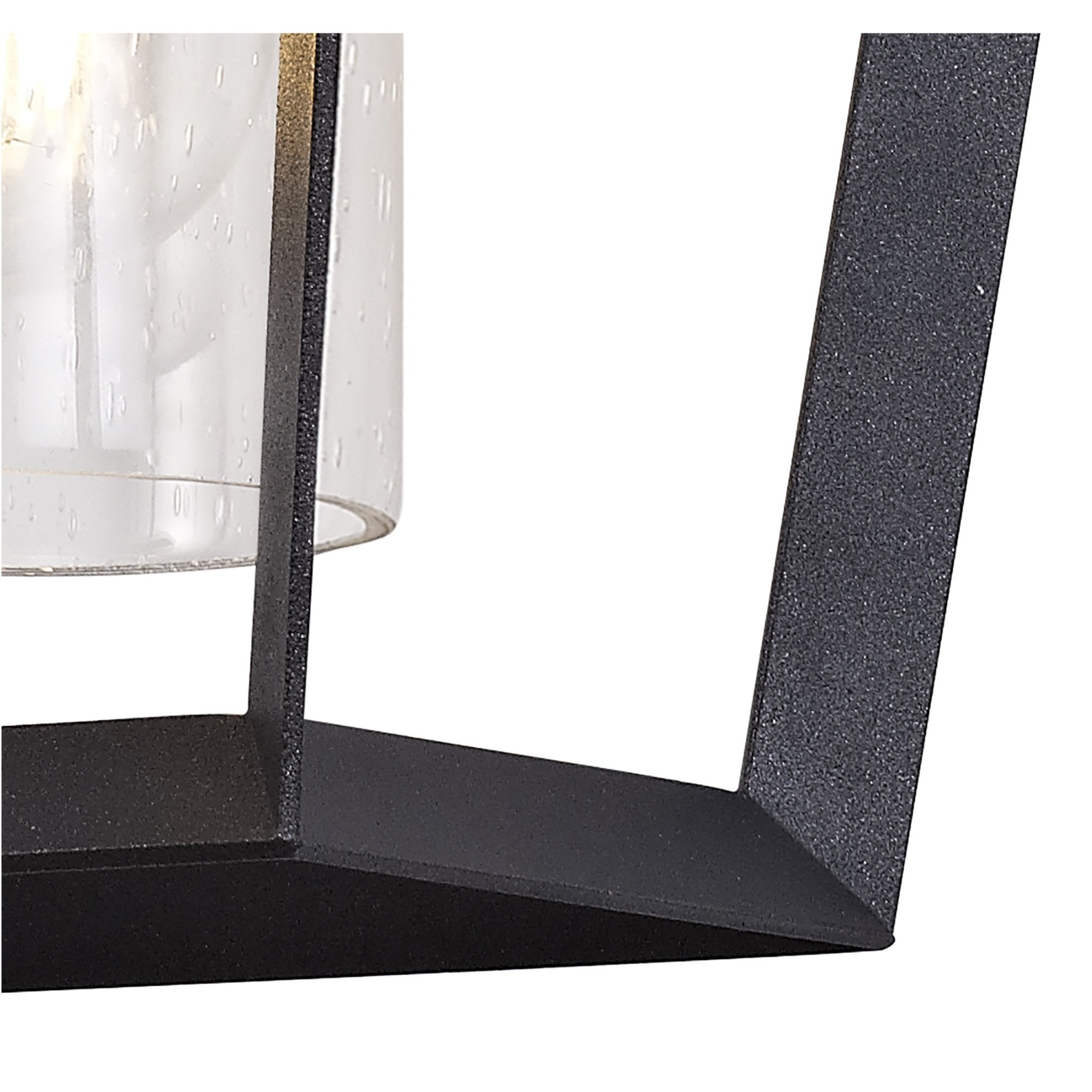 Fabula Tavistock Down Wall Lamp - Anthracite & Clear Rain Drop Effect Glass - IP54