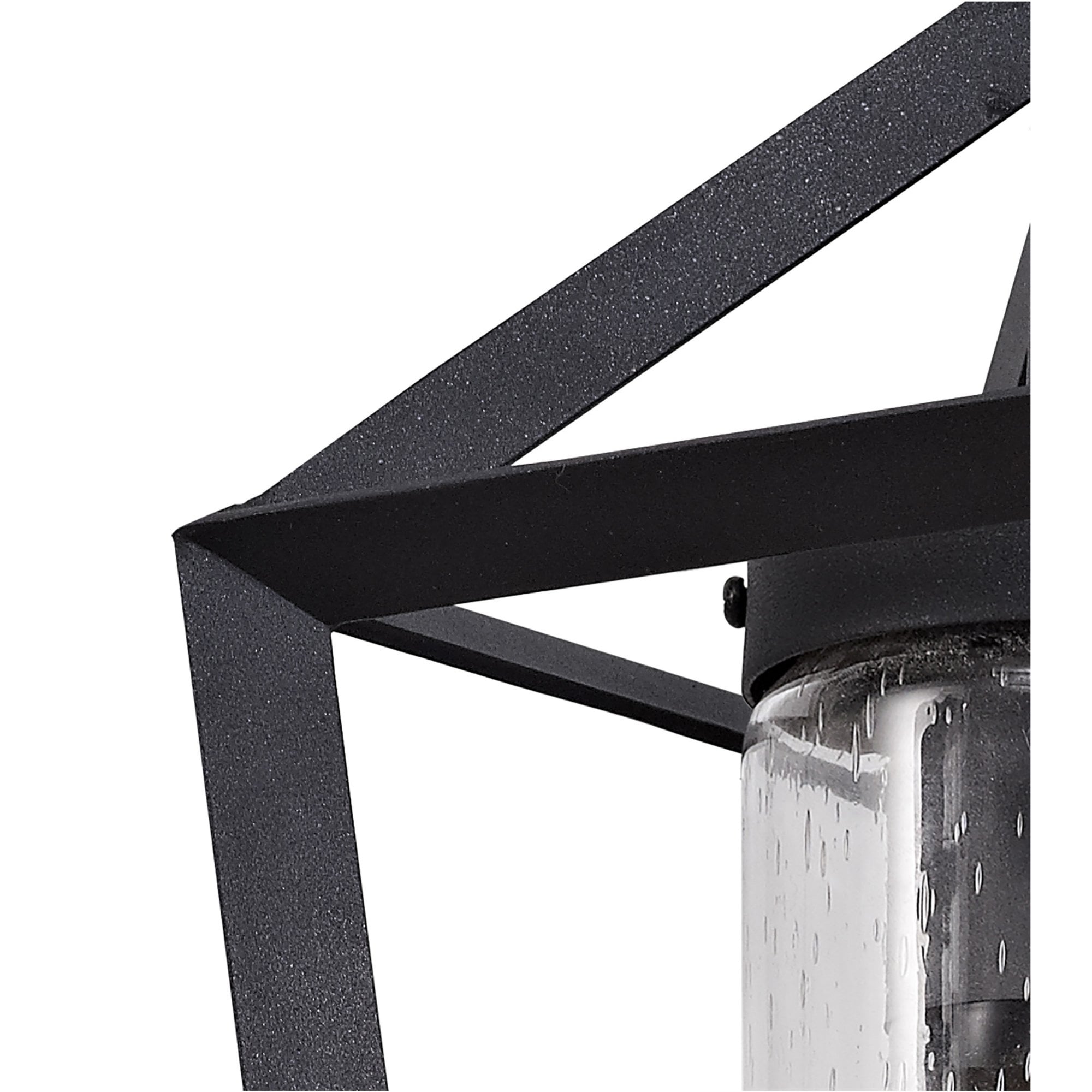 Fabula Tavistock Down Wall Lamp - Anthracite & Clear Rain Drop Effect Glass - IP54