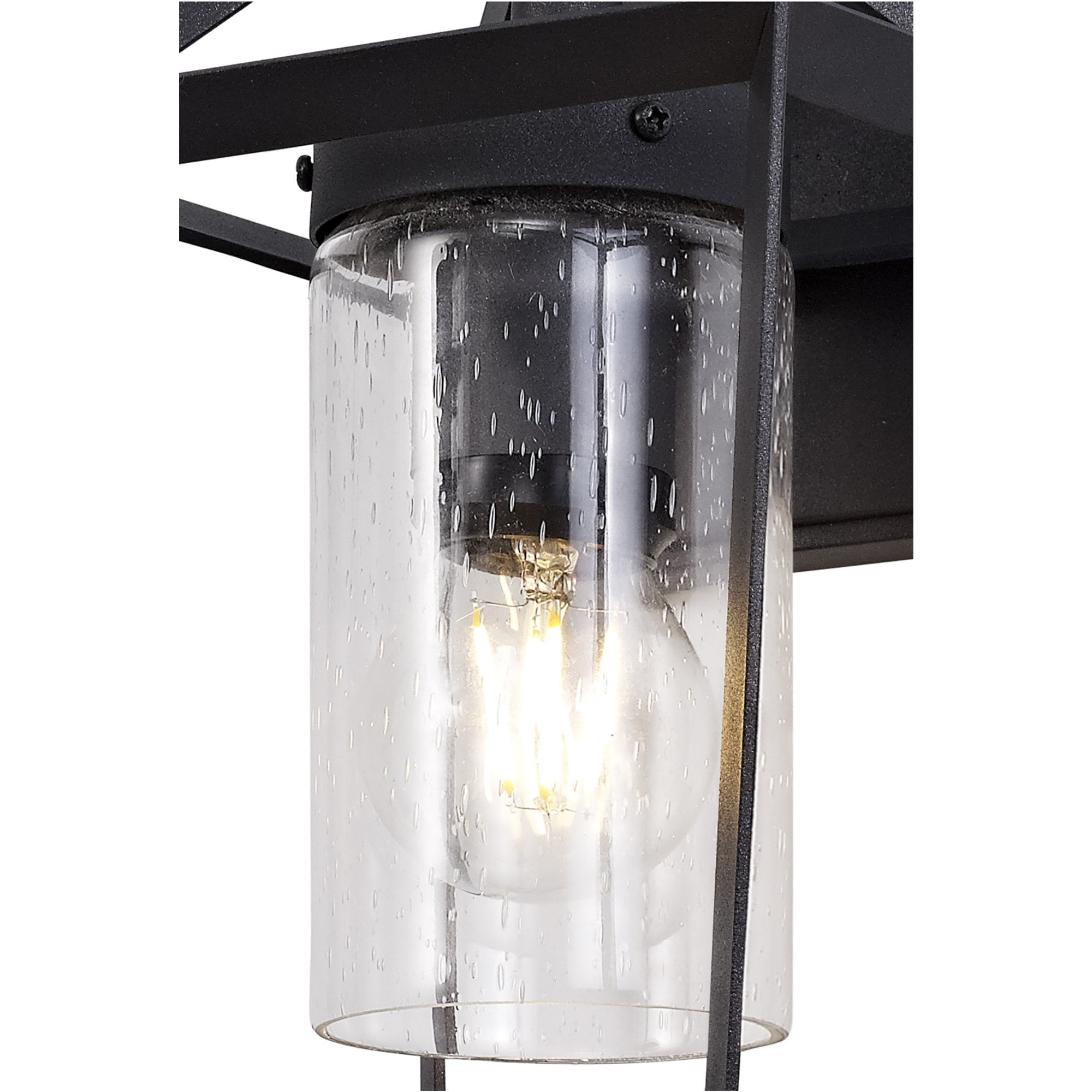 Fabula Tavistock Down Wall Lamp - Anthracite & Clear Rain Drop Effect Glass - IP54