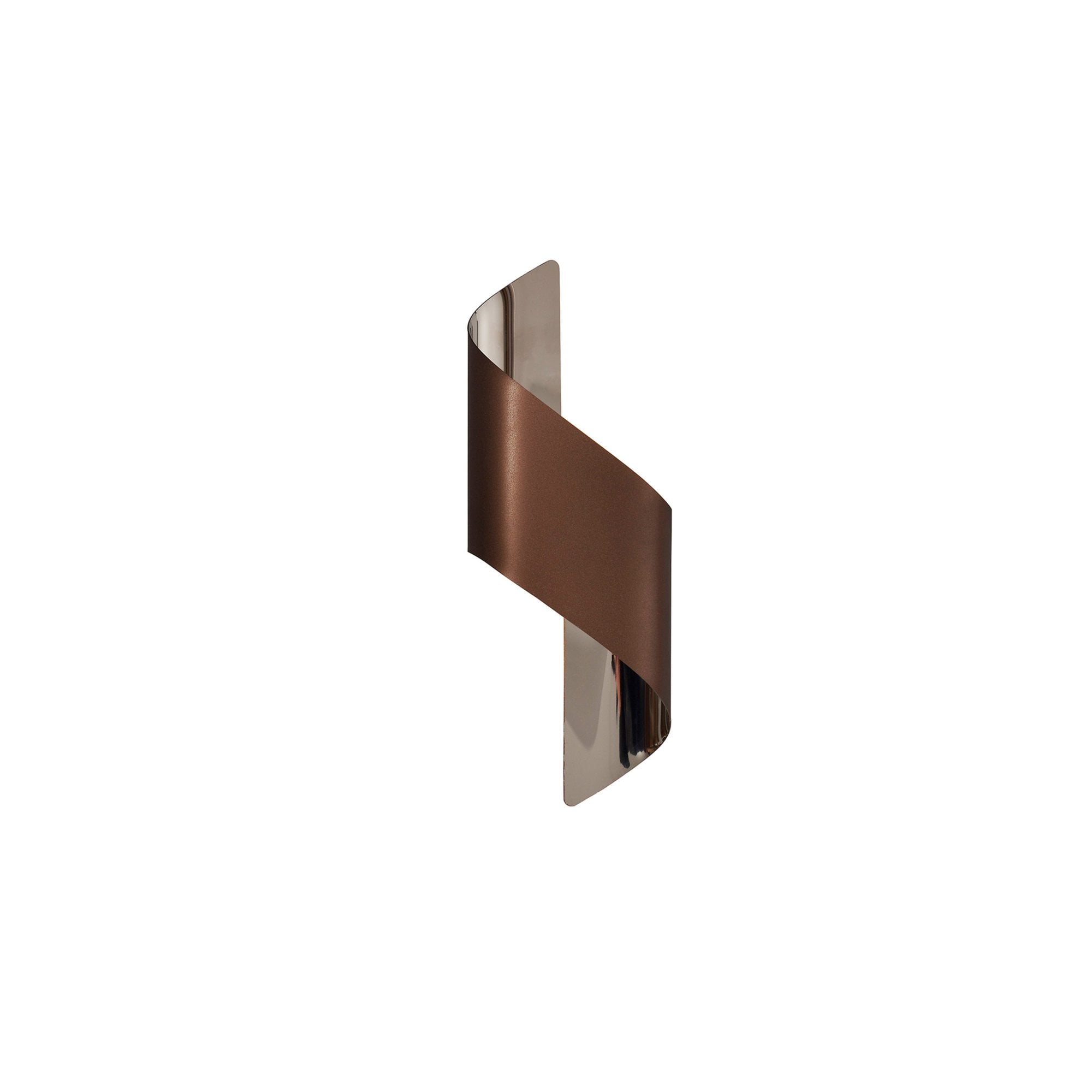Fabula Barrington Small LED Wall Lamp - Satin Brown & Polished Chrome