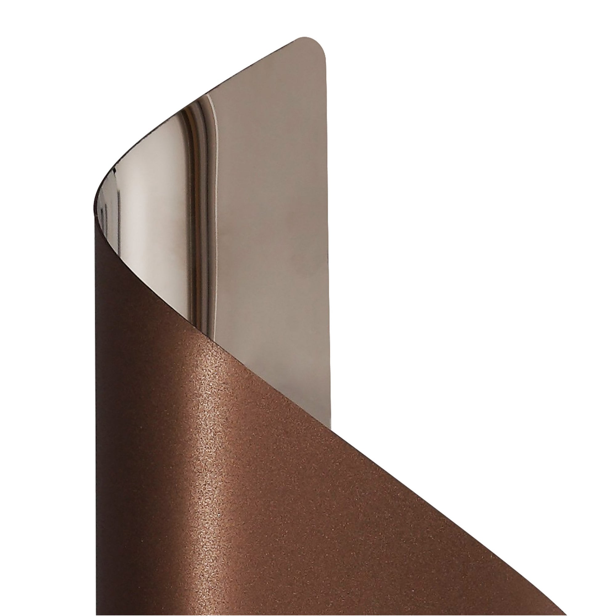 Fabula Barrington Small LED Wall Lamp - Satin Brown & Polished Chrome