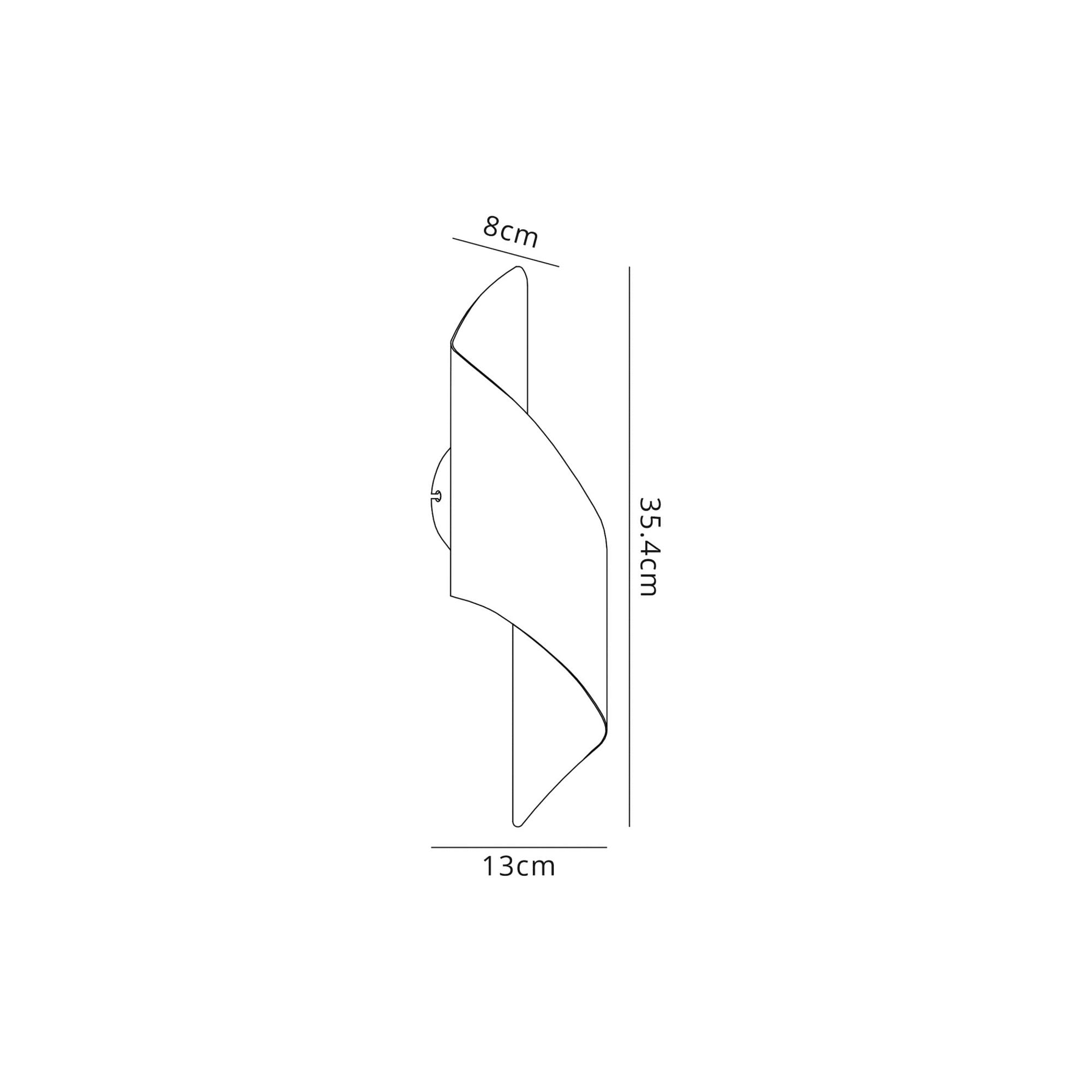Fabula Barrington Small LED Wall Lamp - Satin Brown & Polished Chrome
