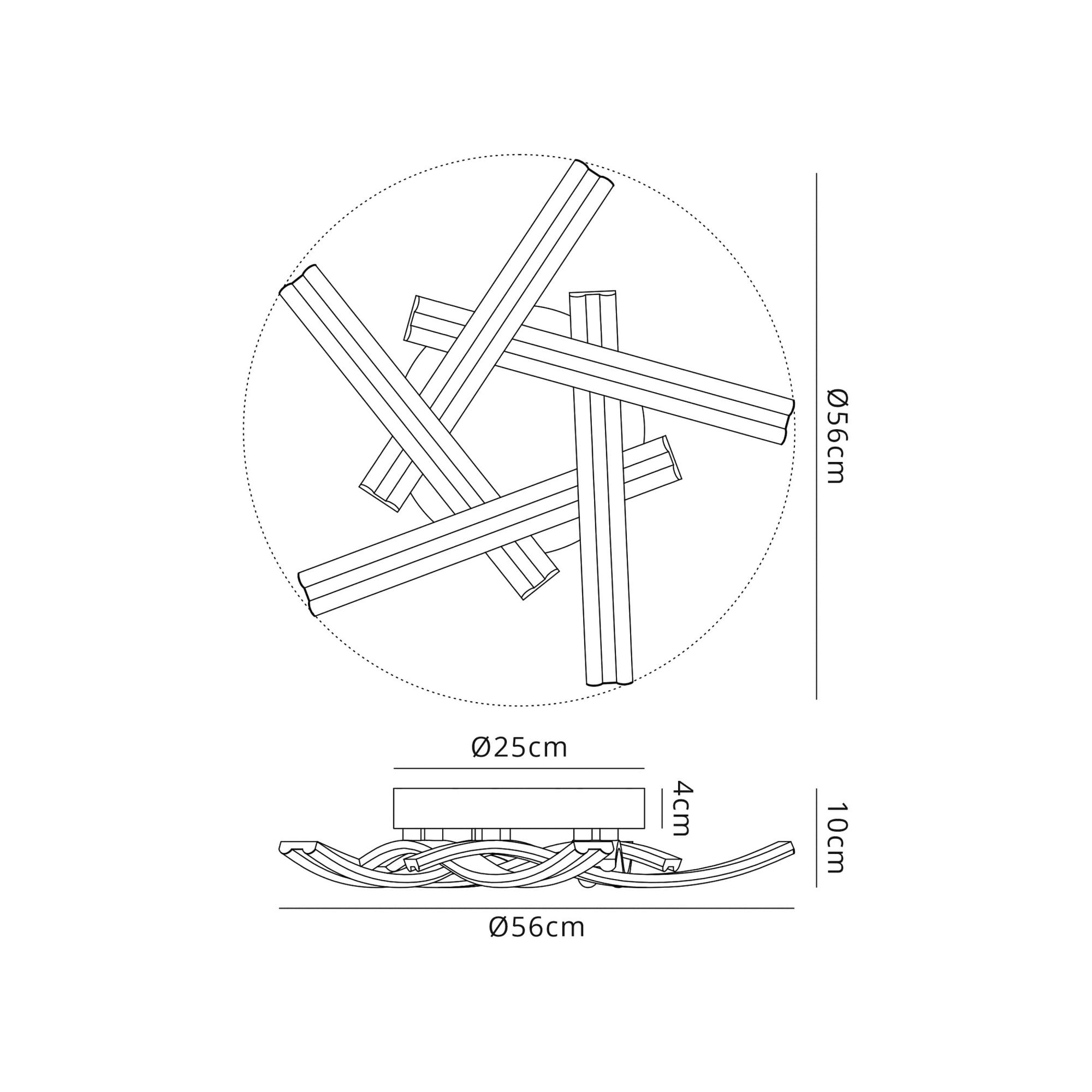 Fabula Barncroft 5 Light Dimmable LED Flush Light - White