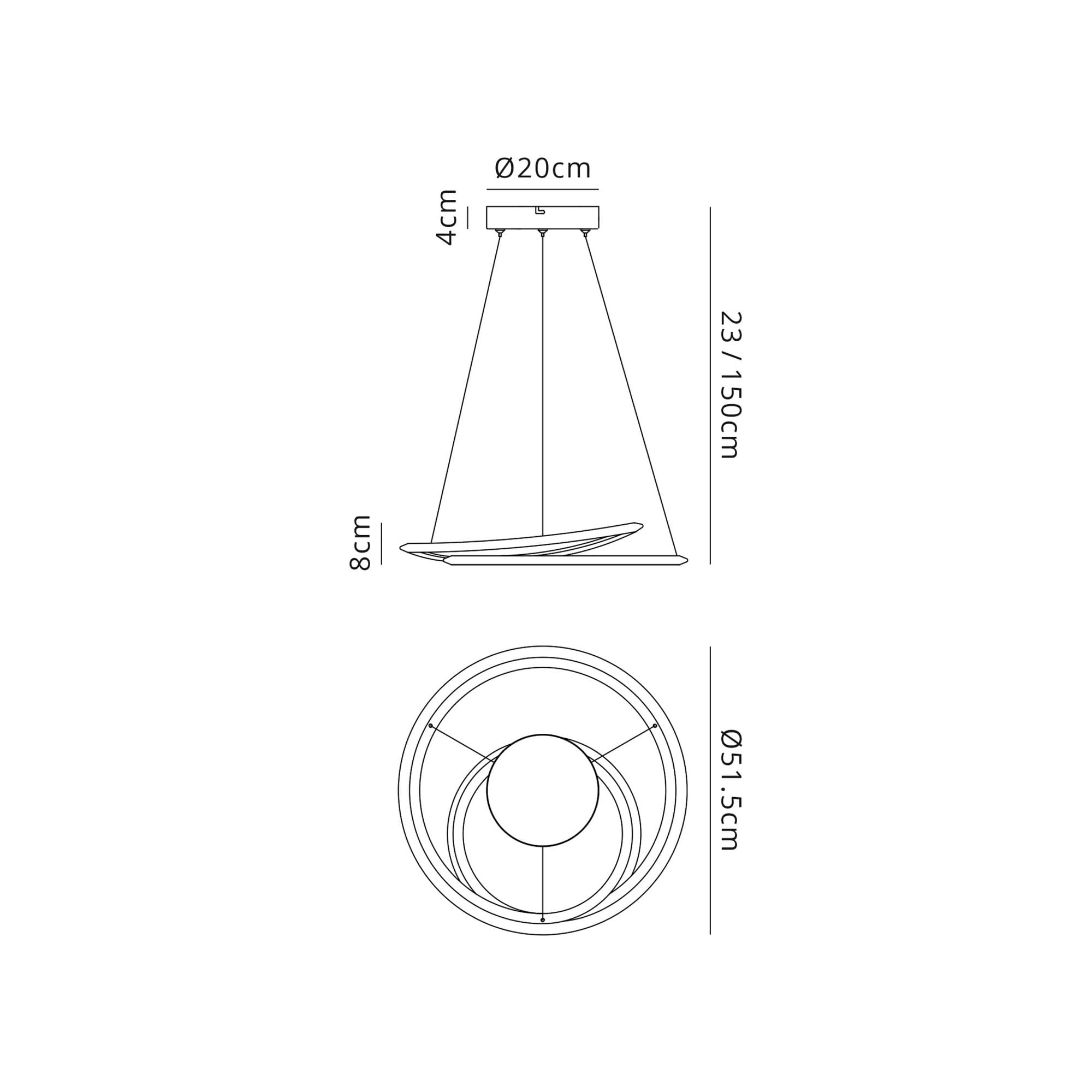 Fabula Jessel Dimmable LED Pendant - Matt White