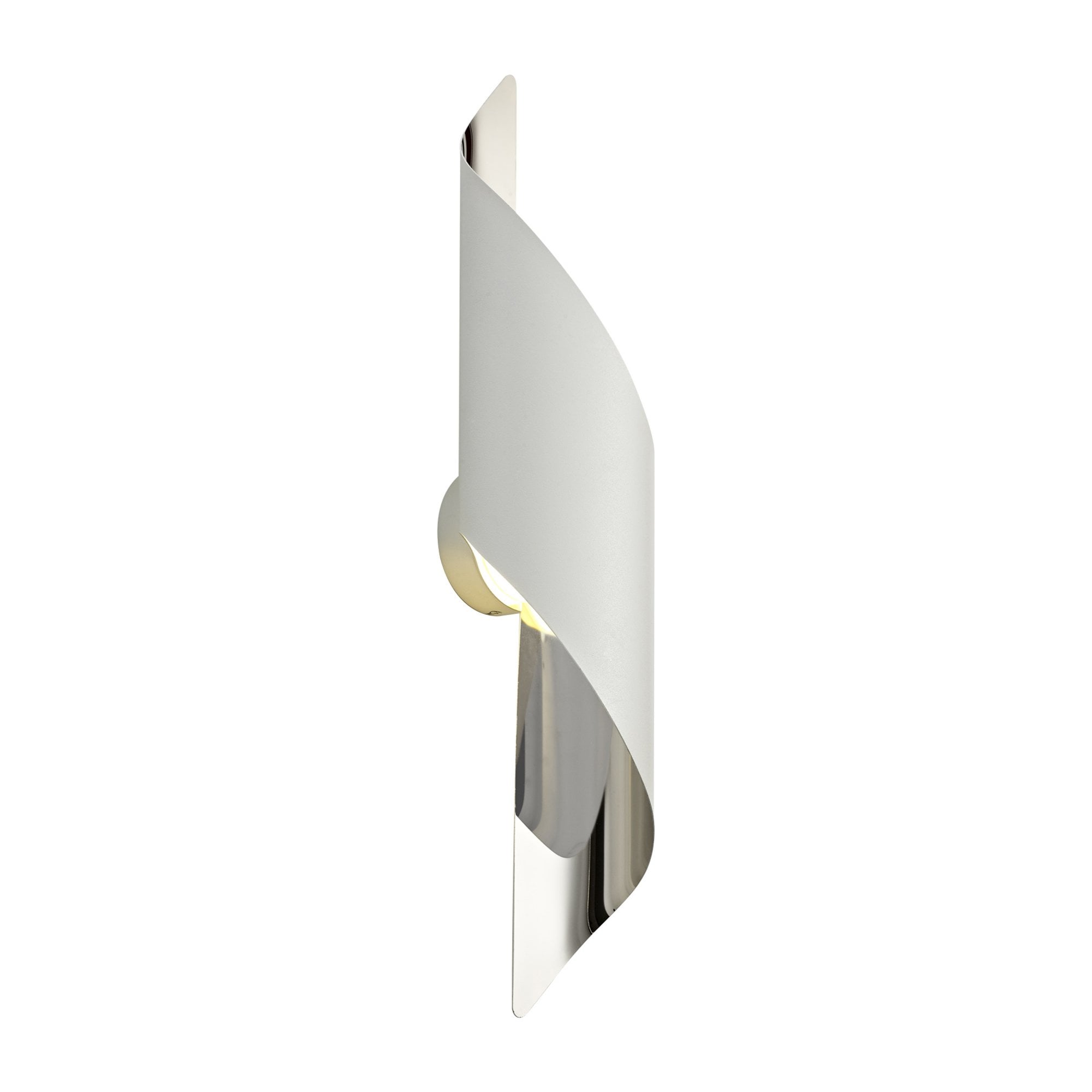 Fabula Barrington Large LED Wall Lamp - White & Polished Chrome