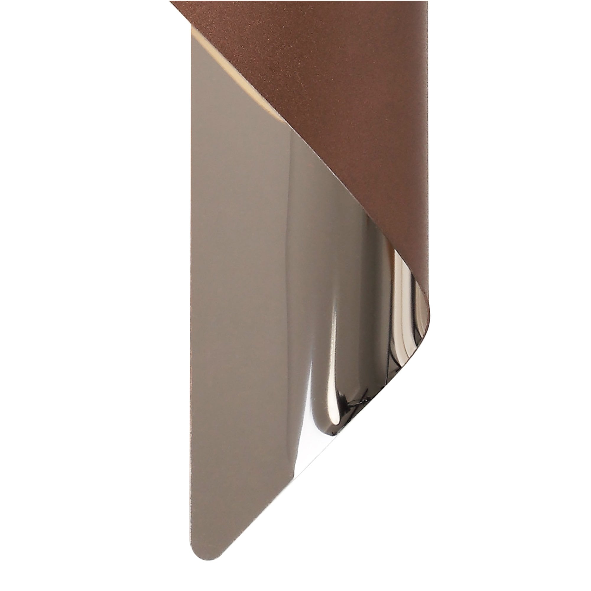 Fabula Barrington Large LED Wall Lamp - Satin Brown & Polished Chrome