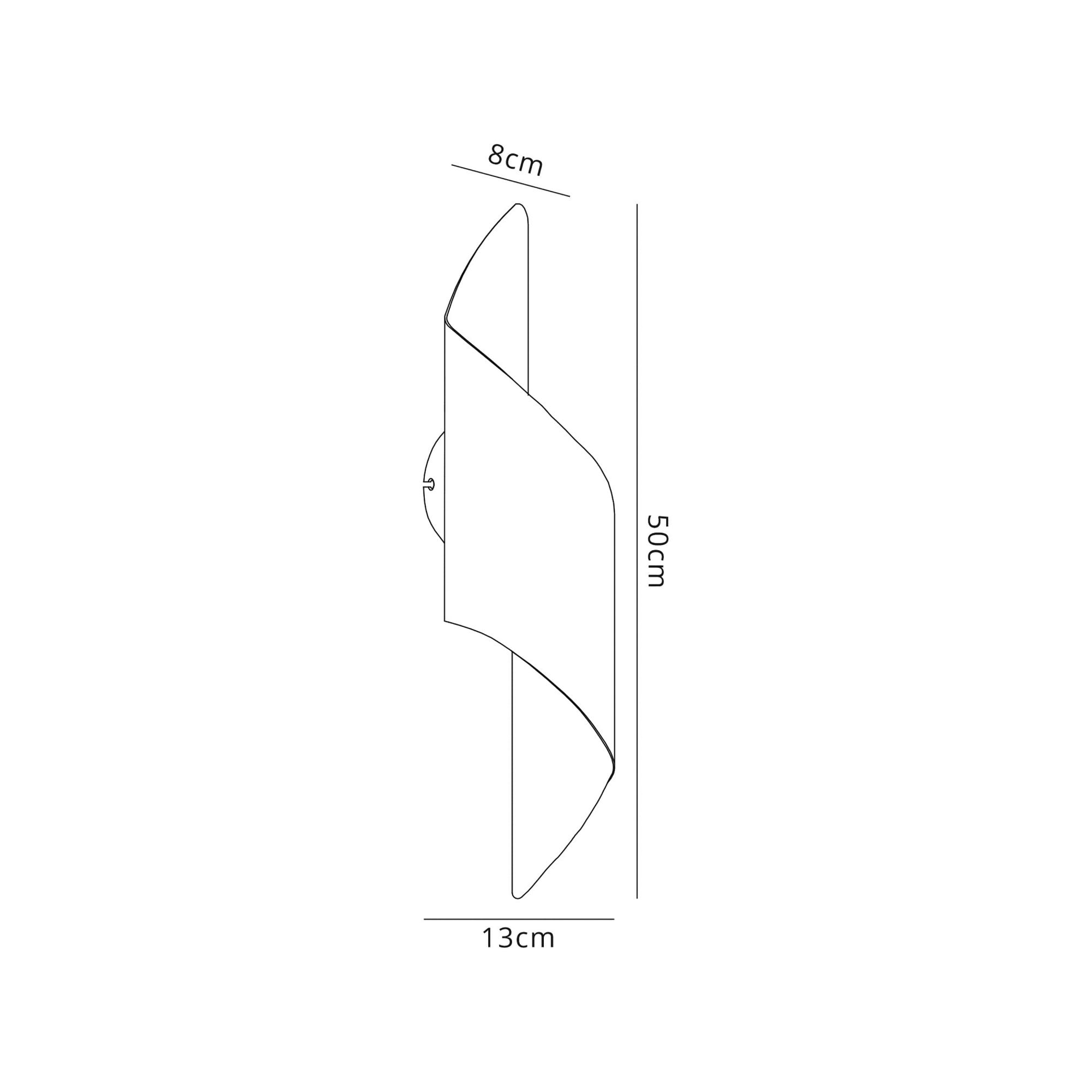 Fabula Barrington Large LED Wall Lamp - Satin Brown & Polished Chrome