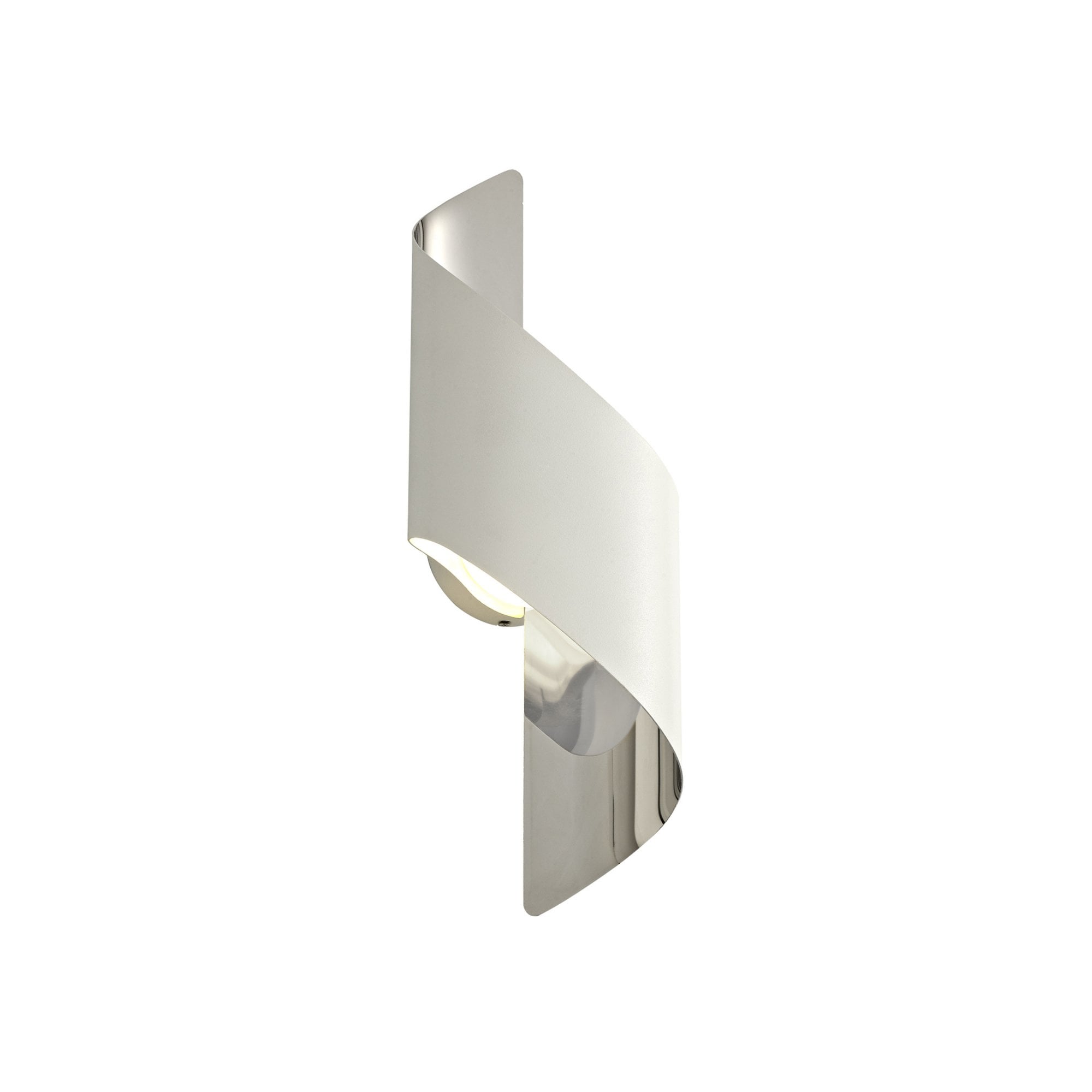 Fabula Barrington Small LED Wall Lamp - White & Polished Chrome
