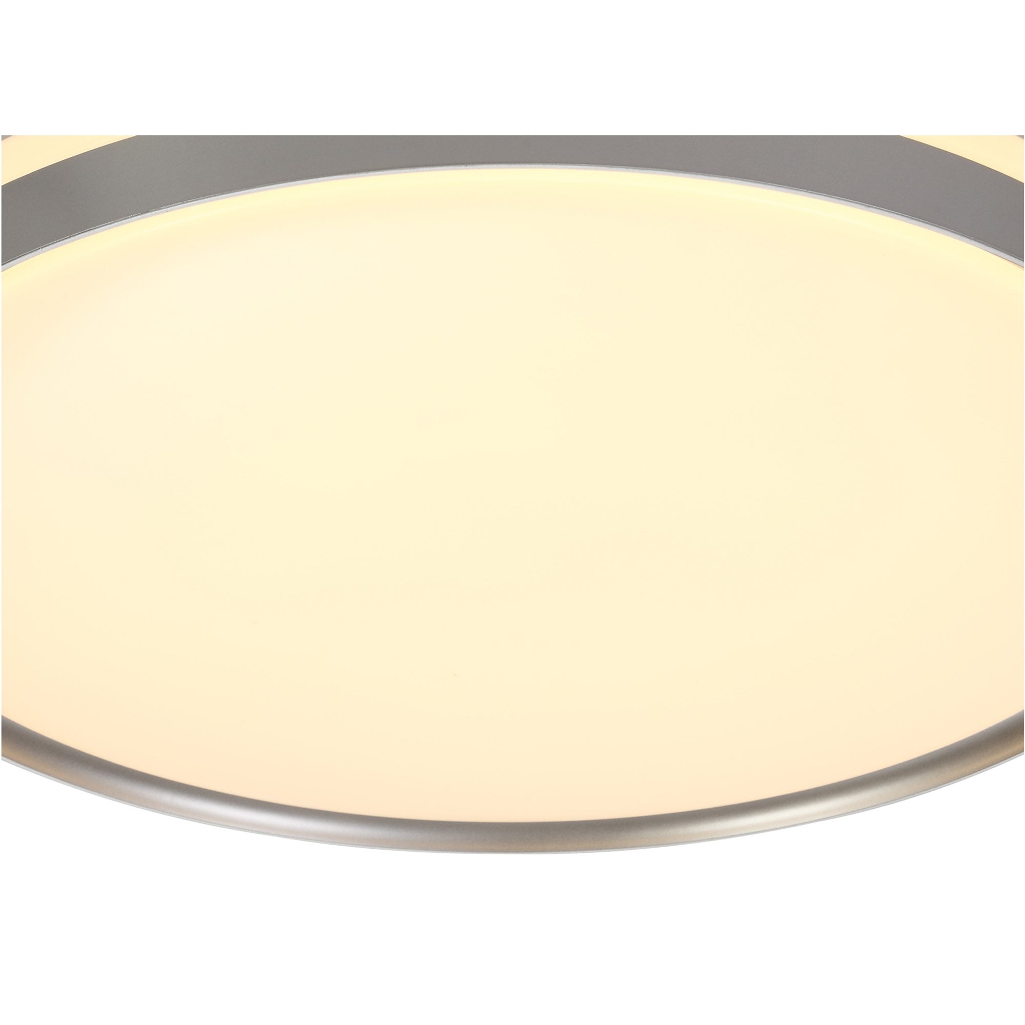 Fabula Carroll 48cm Dimmable LED Flush Light - Silver & White Acrylic - IP44