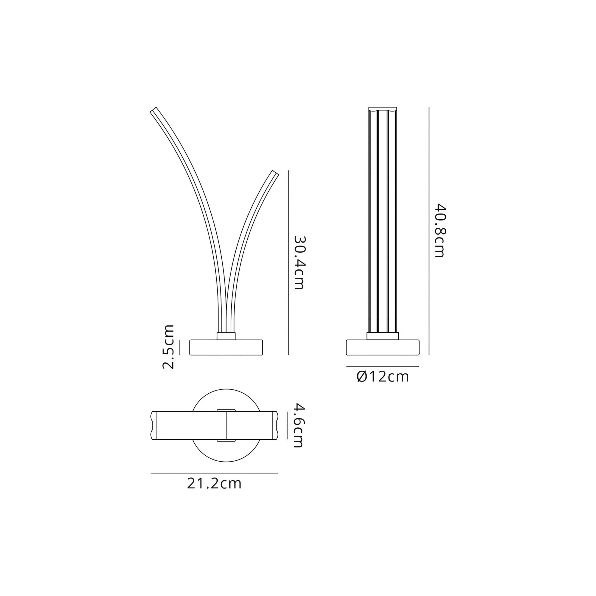 Fabula Barncroft 2 Light LED Table Lamp - White