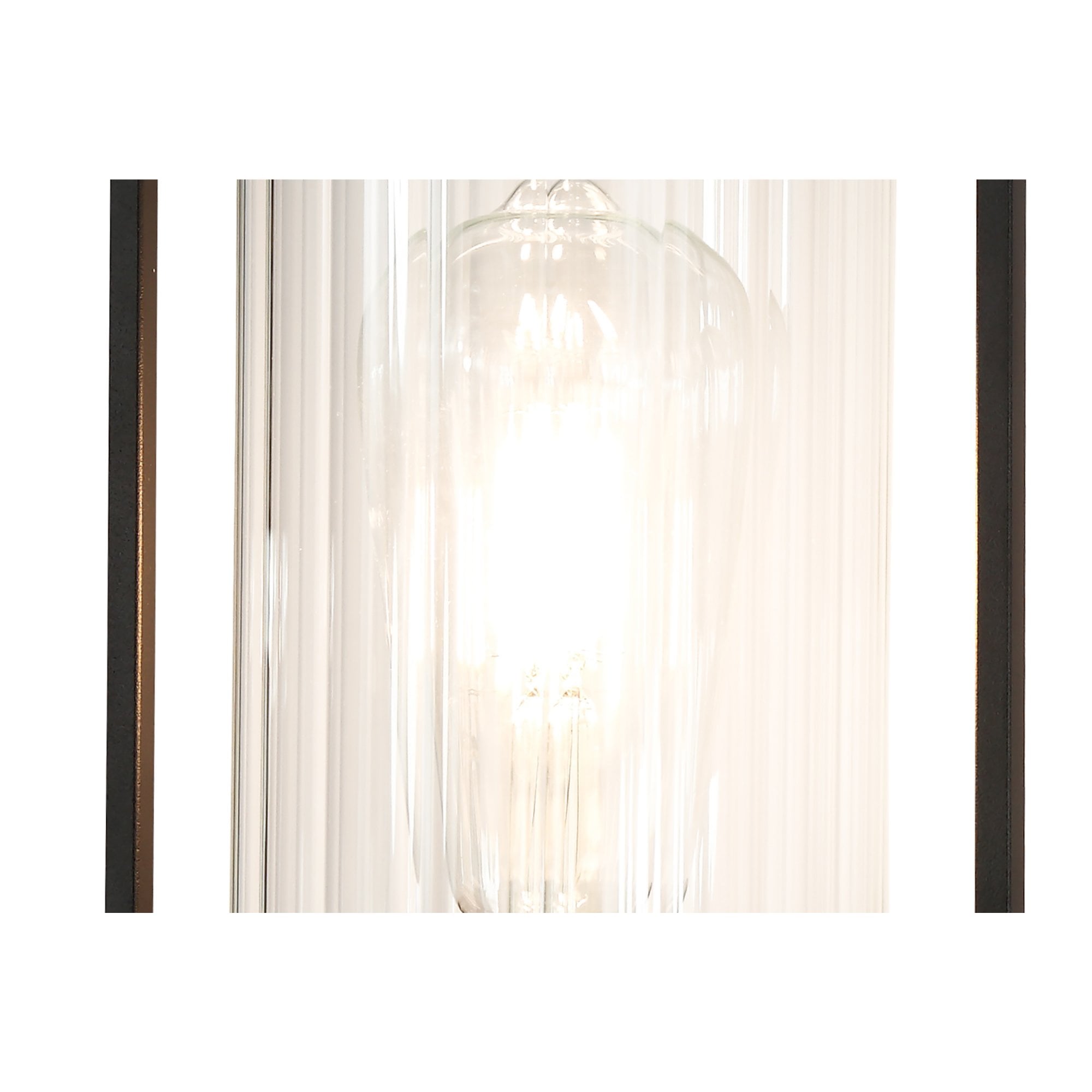 Fabula Rowans Single Wall Light - Black & Clear Glass
