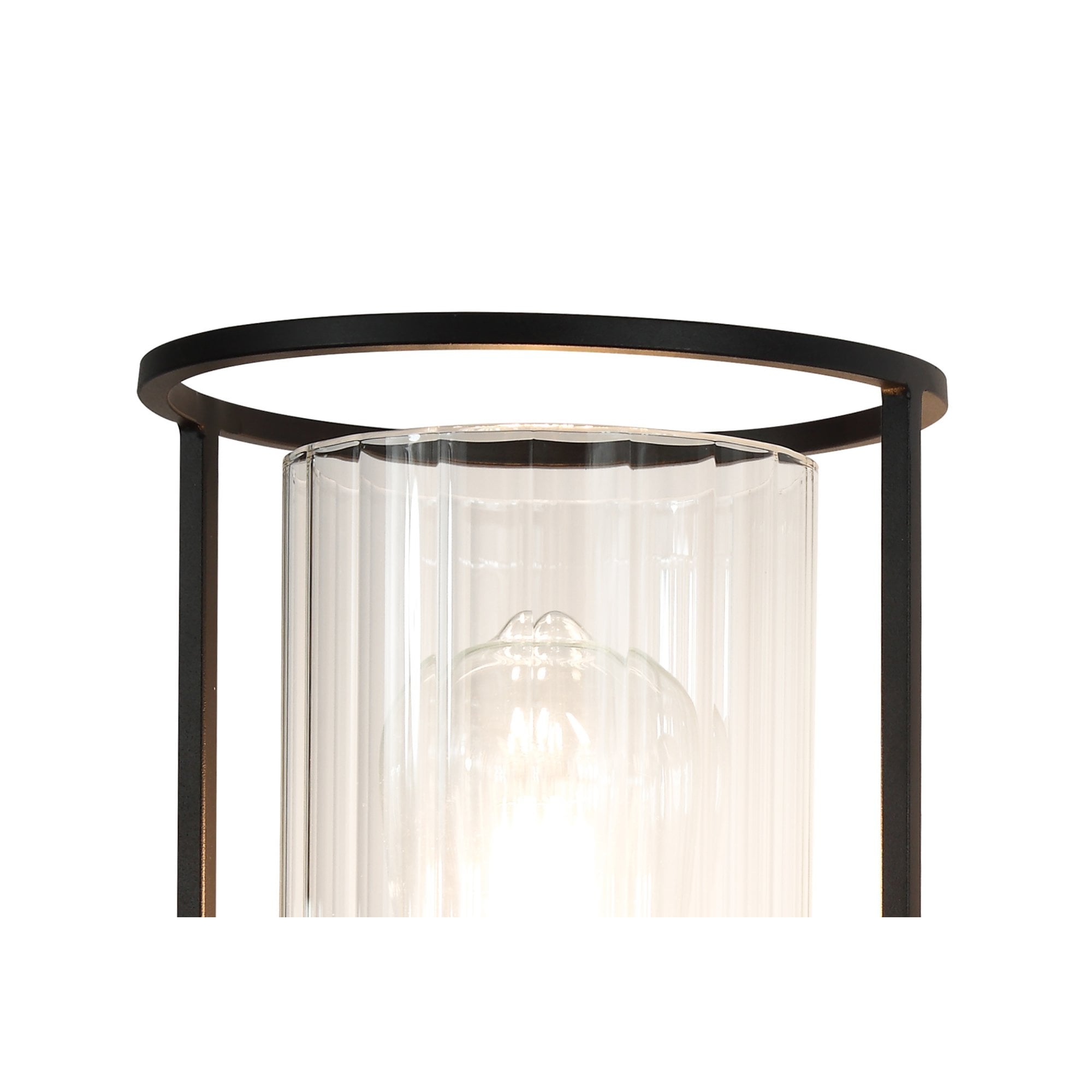 Fabula Rowans Single Wall Light - Black & Clear Glass