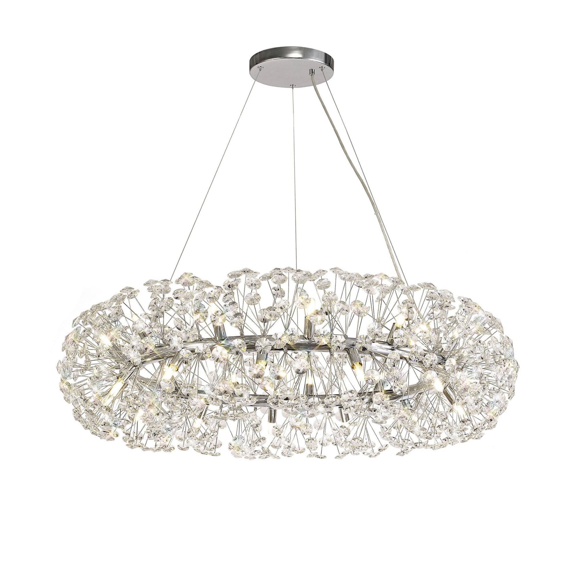 Fabula Grosvenor 26 Light Pendant - Polished Chrome & Crystal