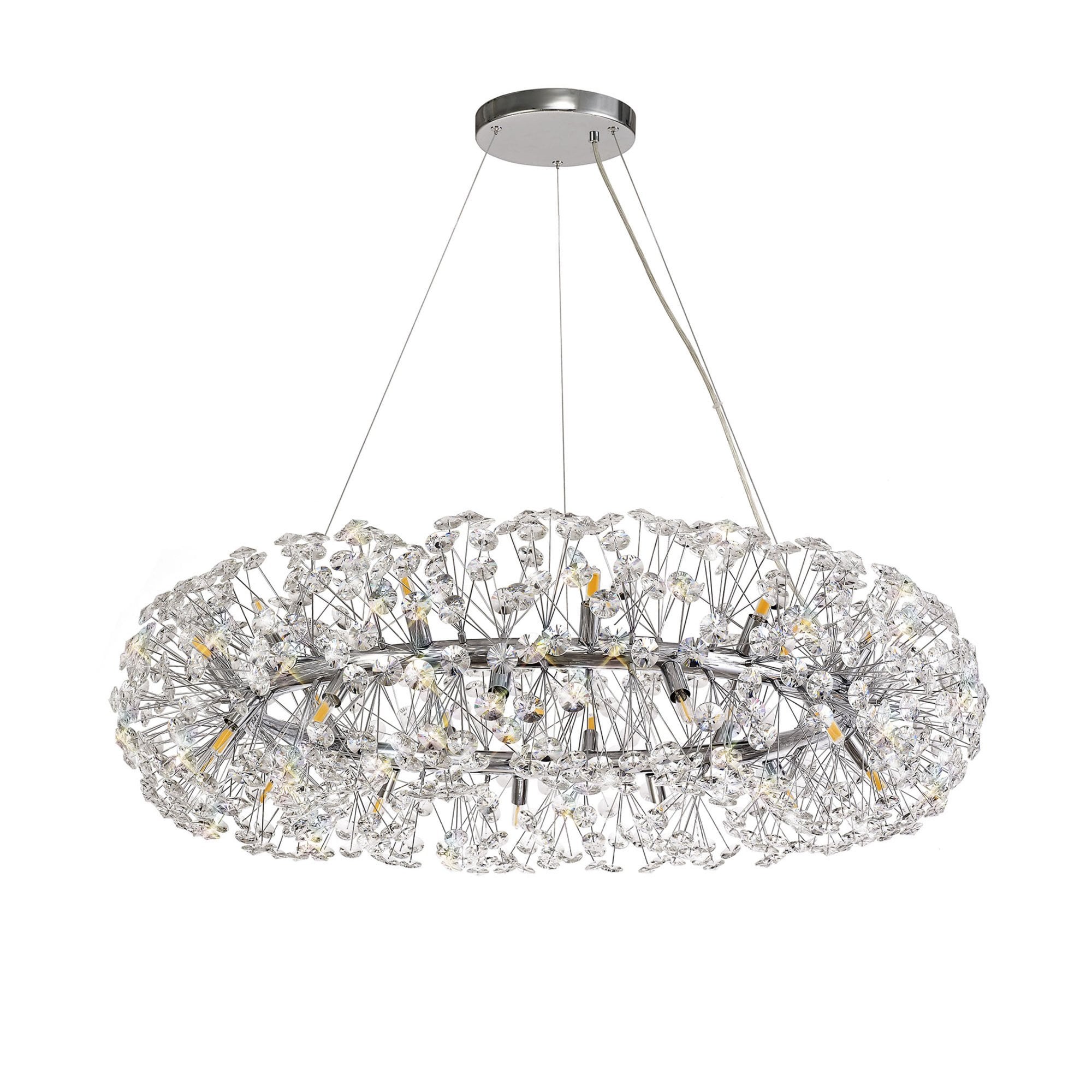 Fabula Grosvenor 26 Light Pendant - Polished Chrome & Crystal