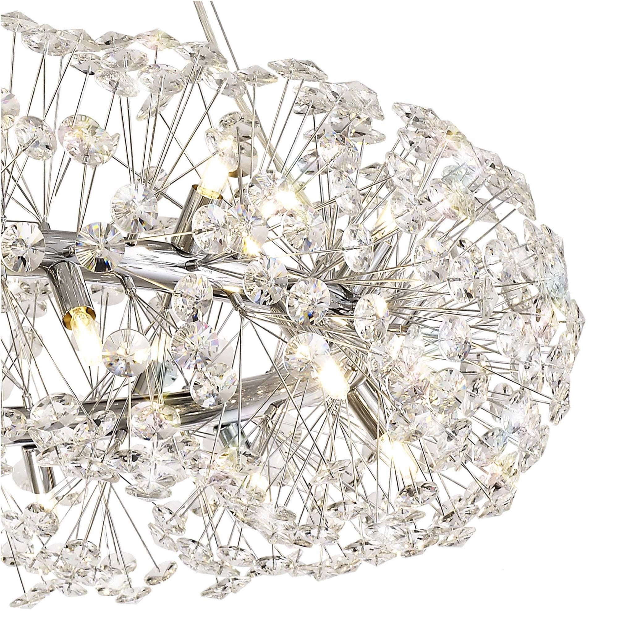 Fabula Grosvenor 26 Light Pendant - Polished Chrome & Crystal