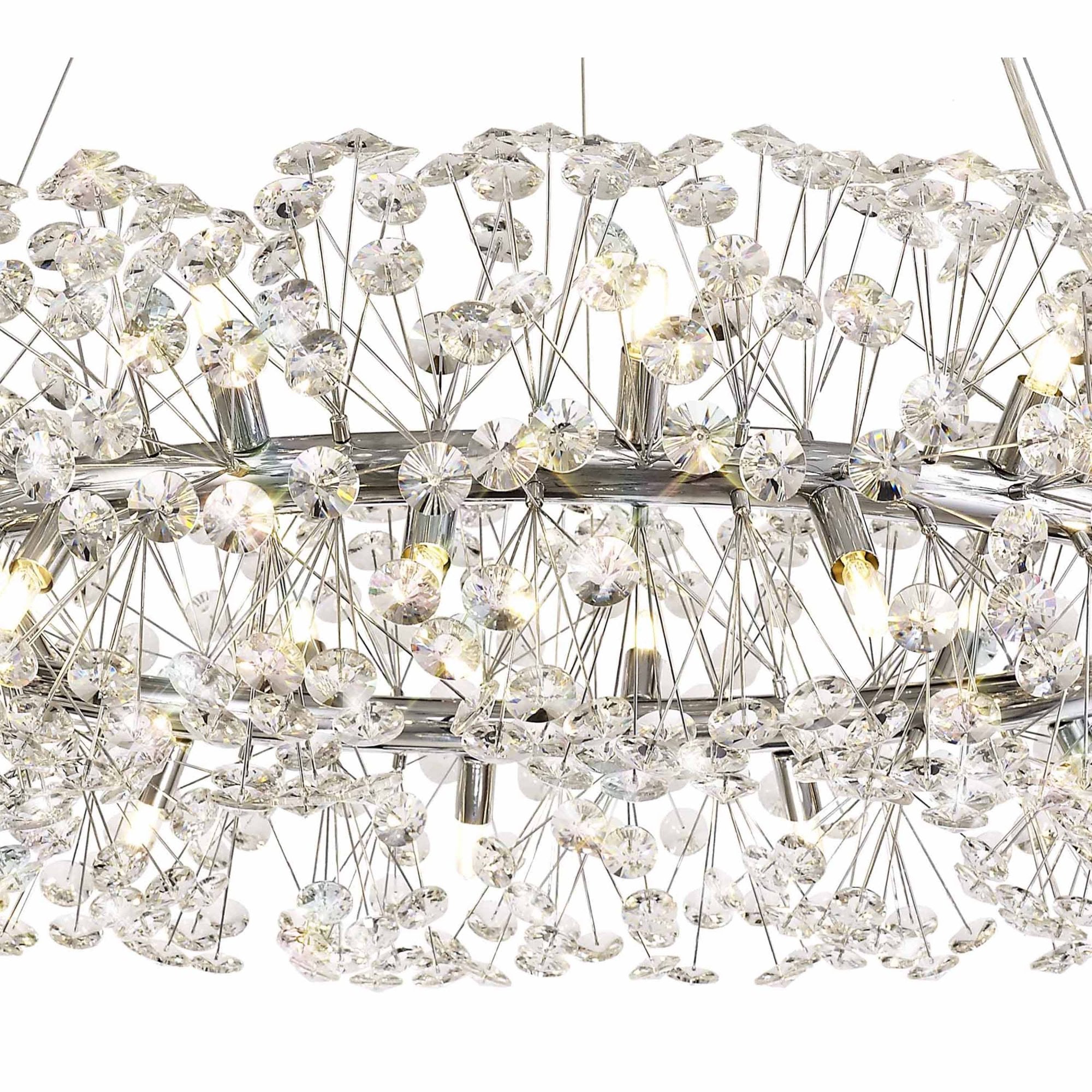 Fabula Grosvenor 26 Light Pendant - Polished Chrome & Crystal