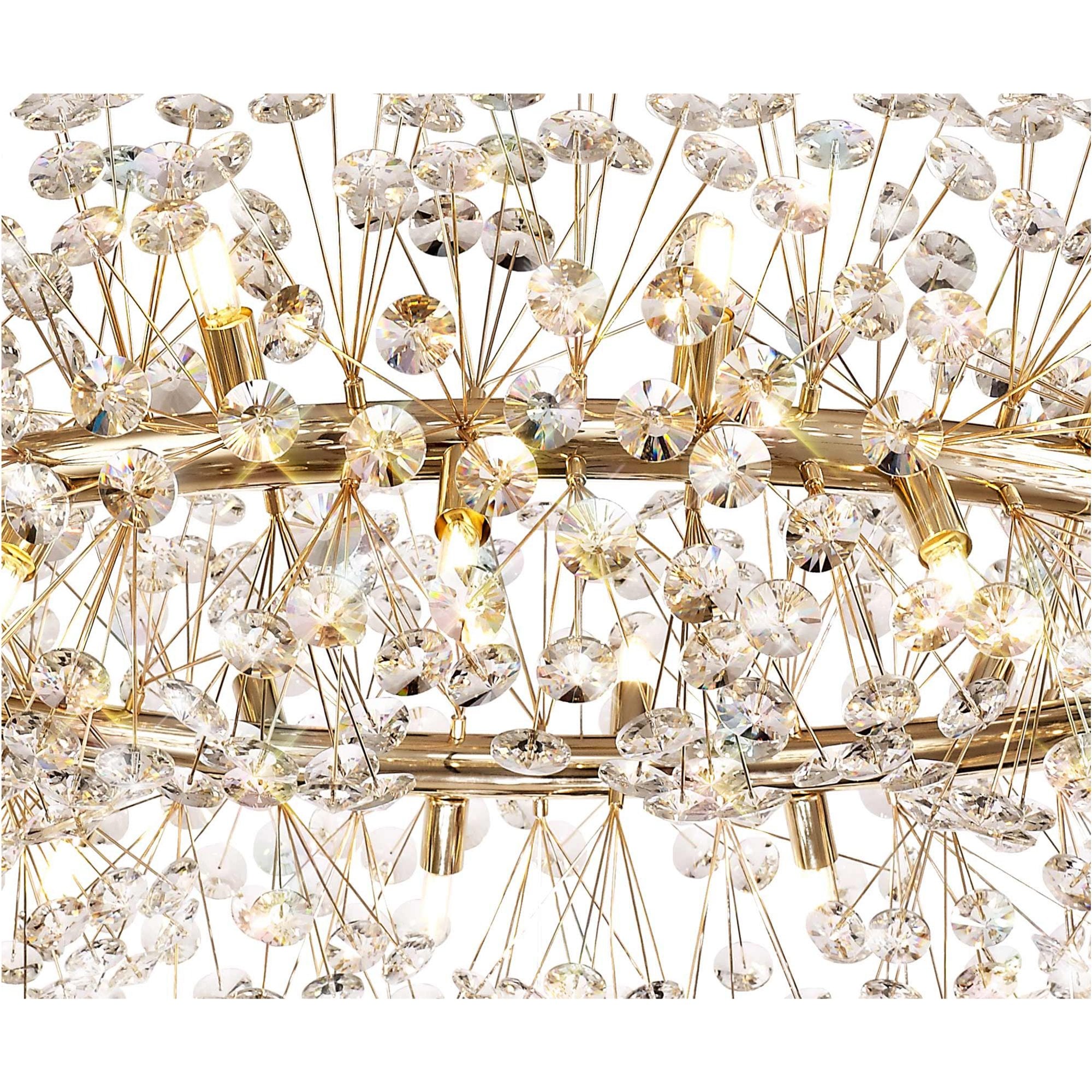 Fabula Grosvenor 26 Light Pendant - French Gold & Crystal
