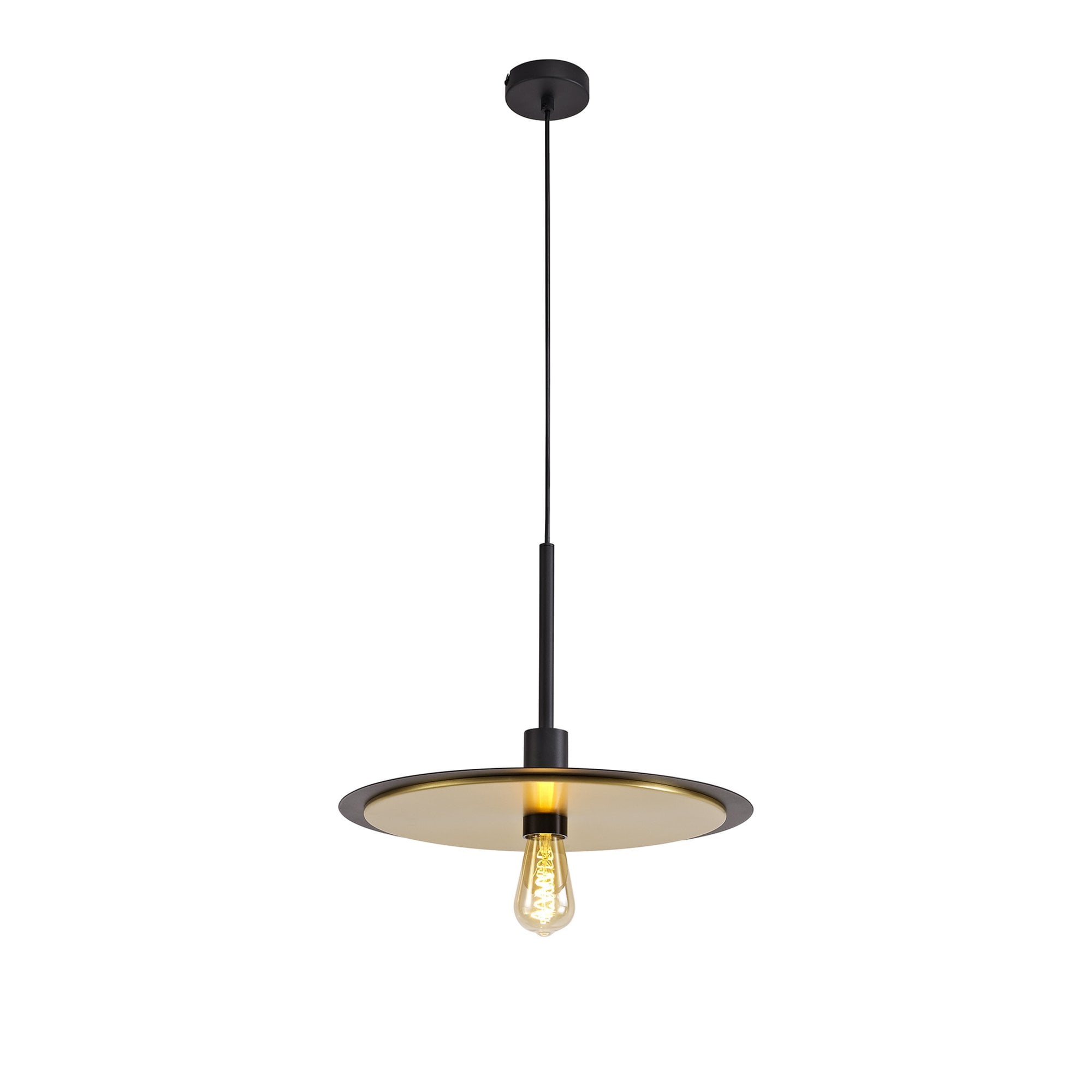 Fabula Valley Single Flush/Semi-Flush/Pendant - Black & Gold