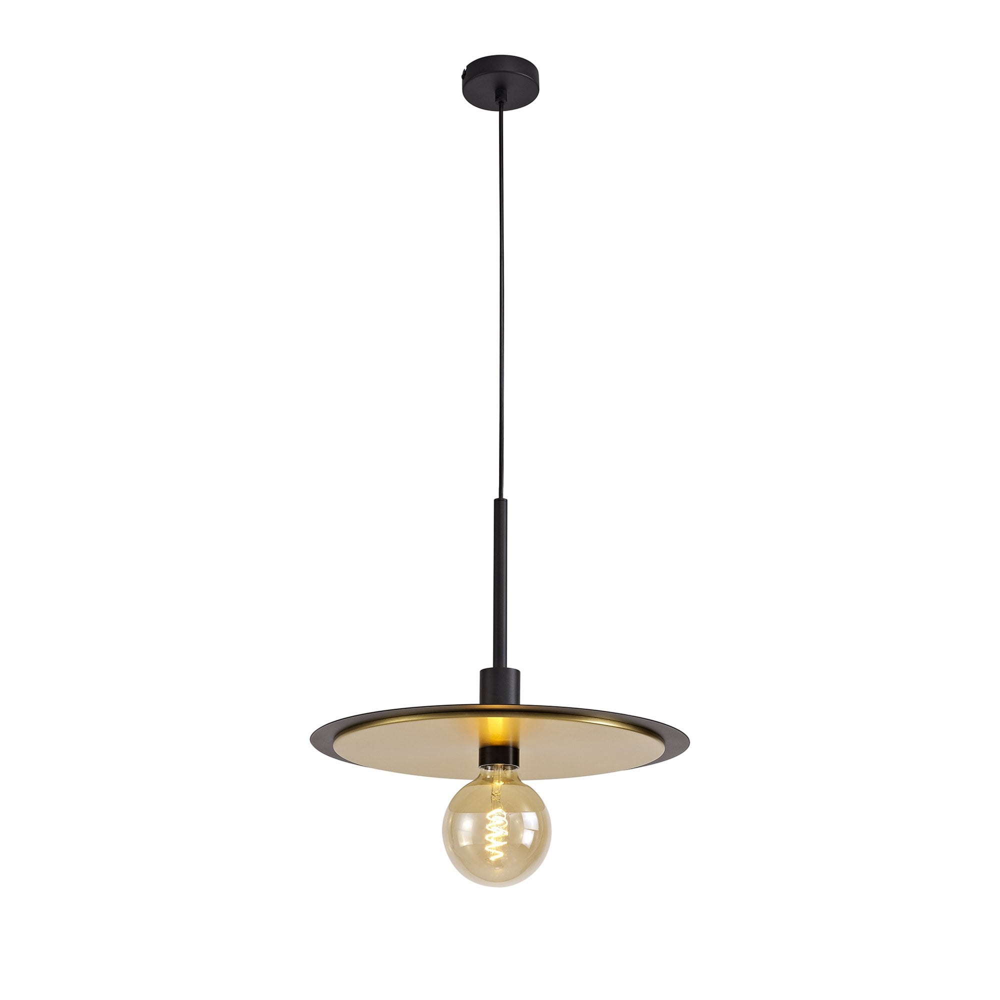 Fabula Valley Single Flush/Semi-Flush/Pendant - Black & Gold