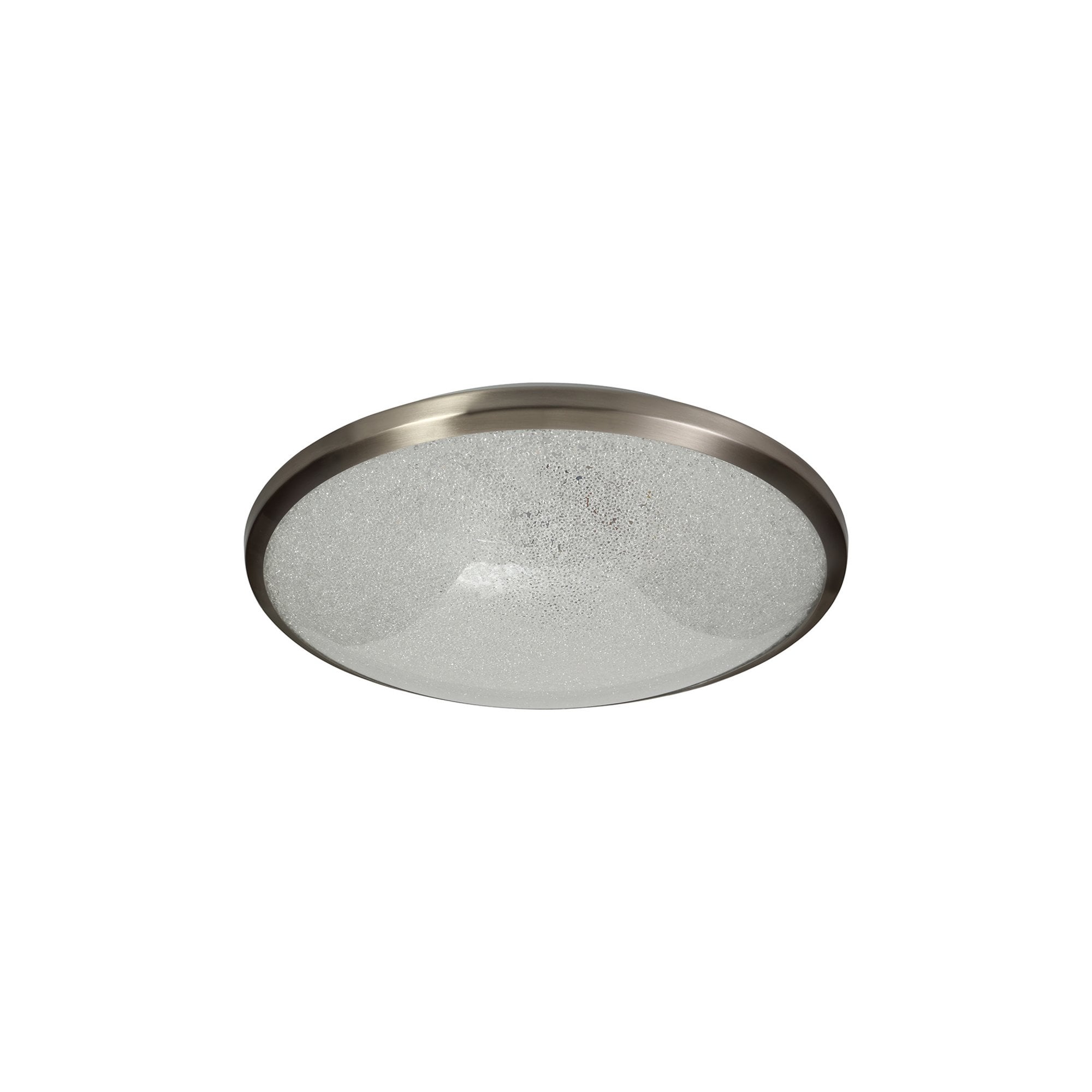 Fabula Lancaster 35cm LED Flush Light - Satin Nickel & Crystaline - IP44