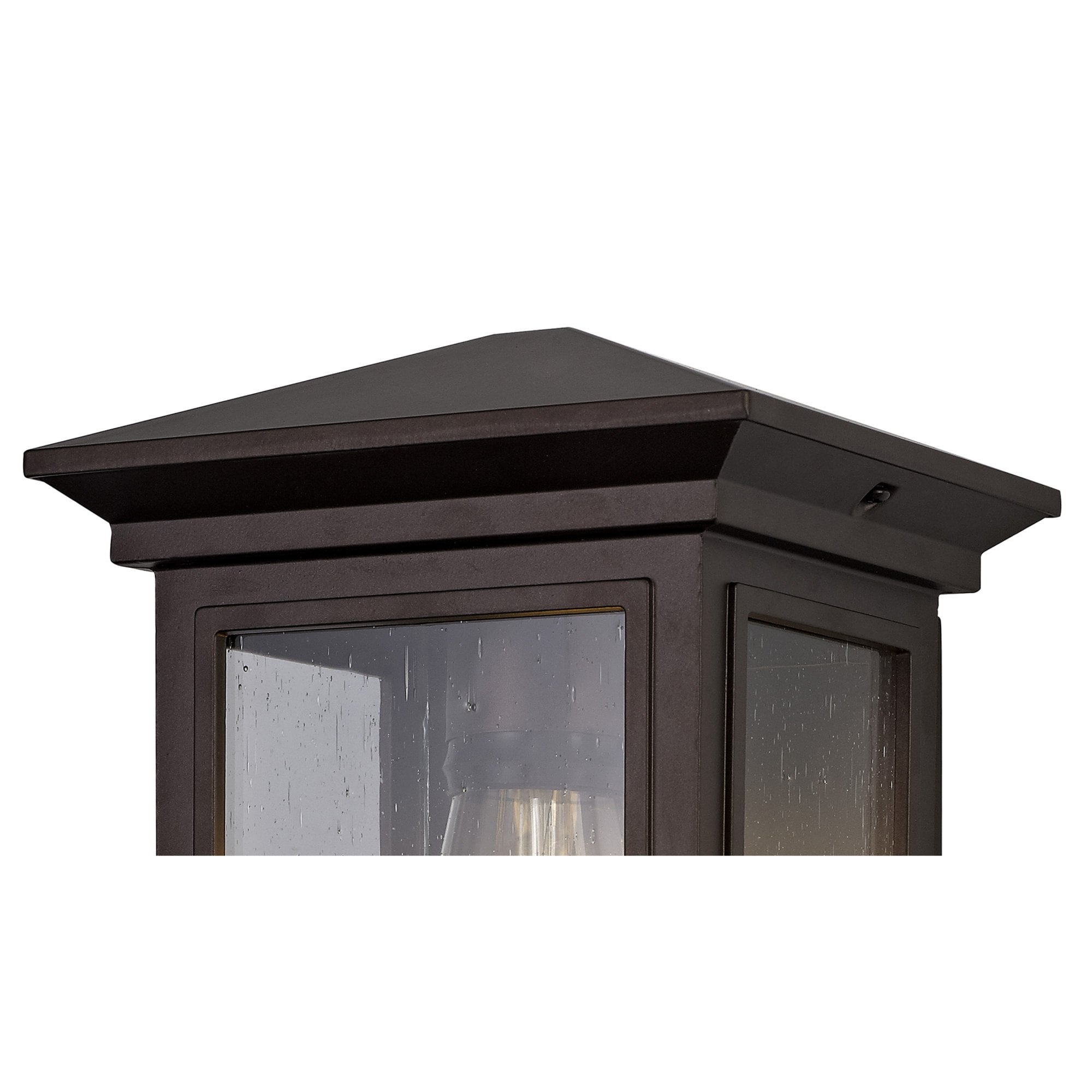 Fabula Campions Flush Wall Lamp - Antique Bronze & Clear Seeded Glass - IP54