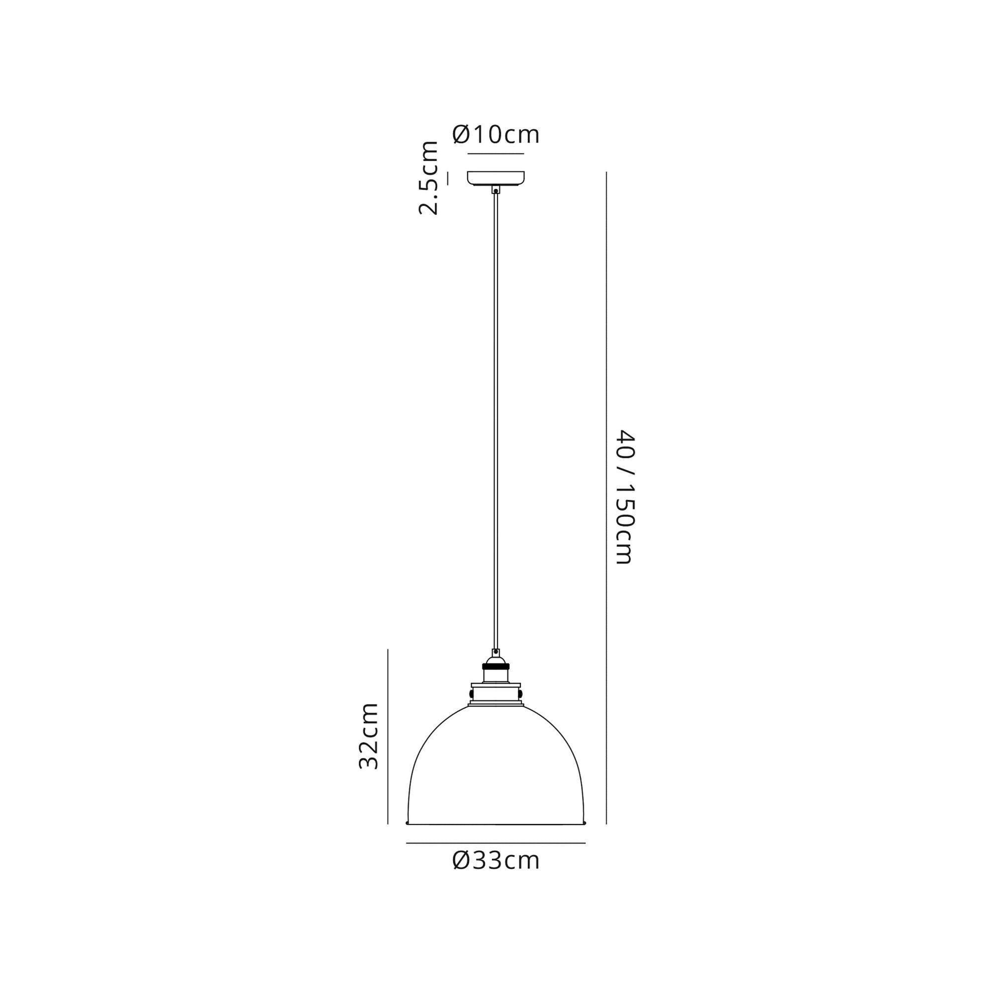 Fabula Sunnyside Large Pendant - Antique Silver & Copper