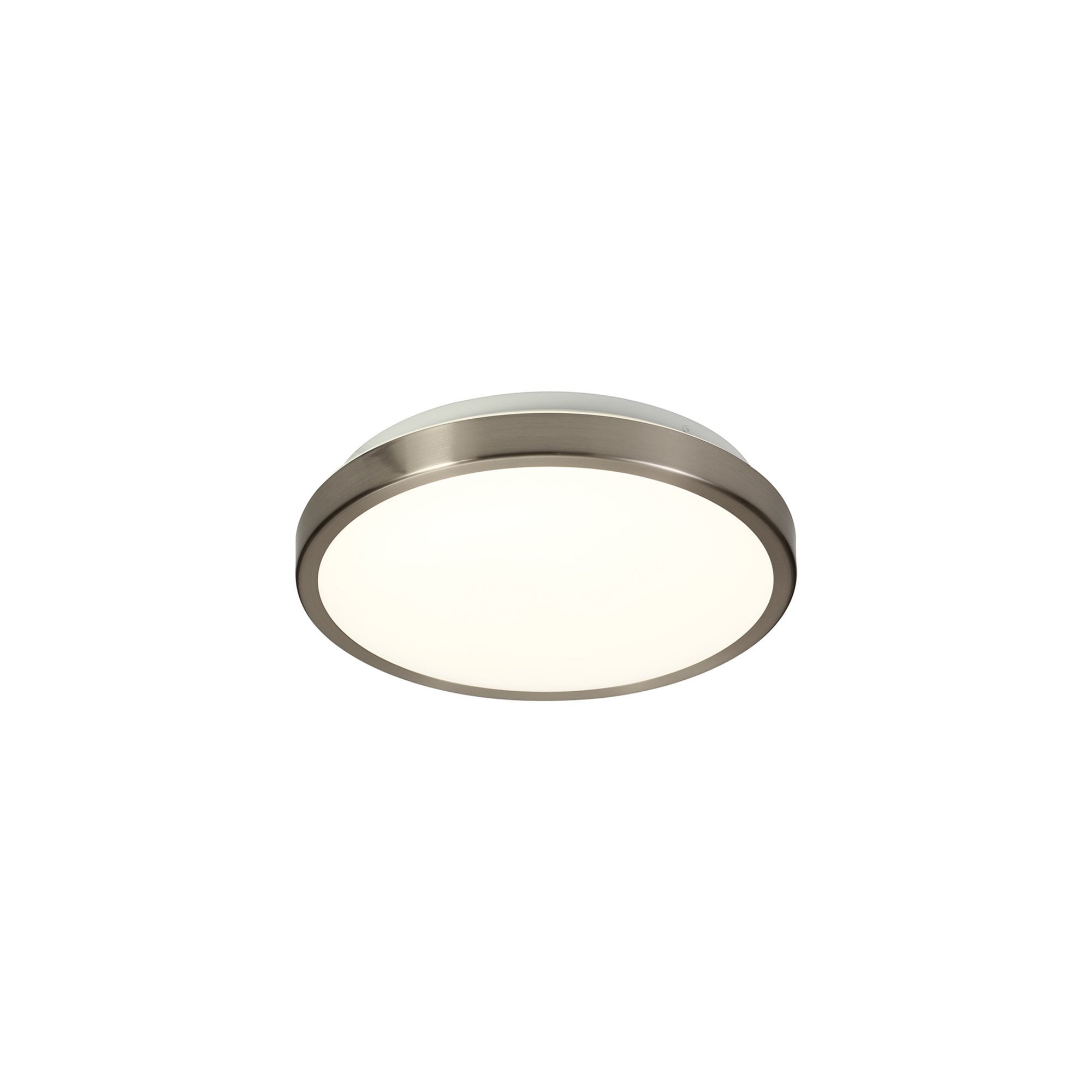 Fabula Ibbetson Dimmable LED Flush Light - Satin Nickel & White - IP44