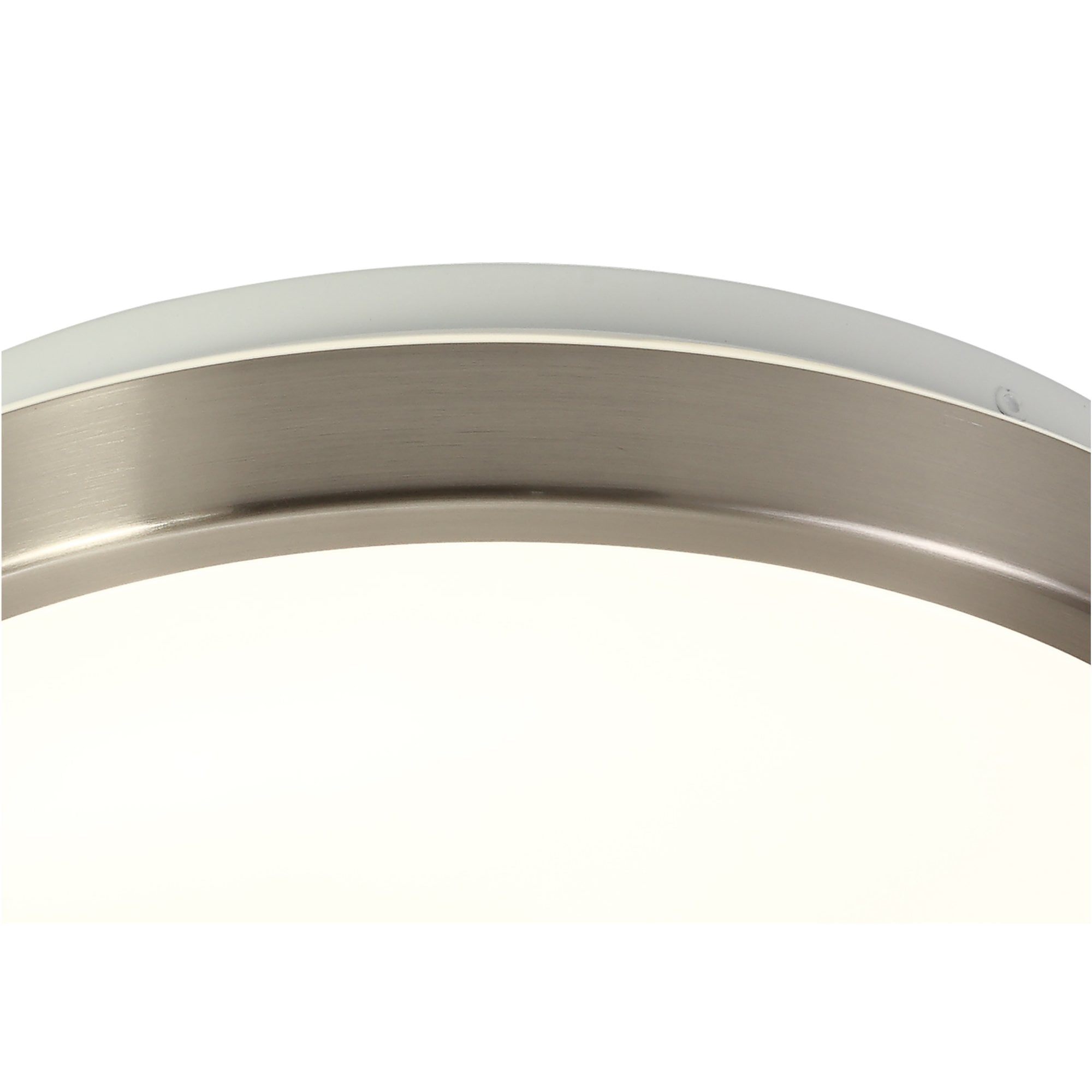 Fabula Ibbetson Dimmable LED Flush Light - Satin Nickel & White - IP44