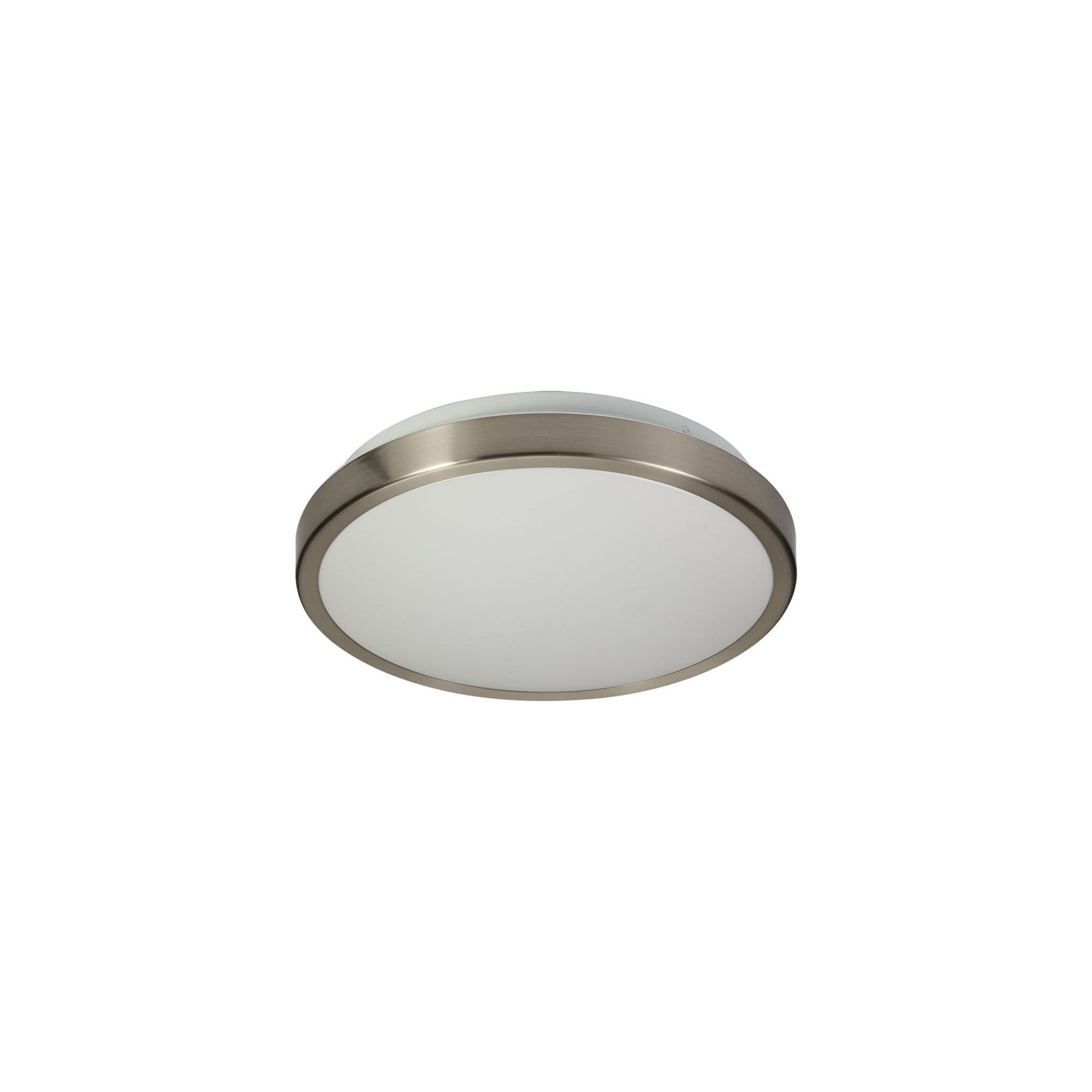 Fabula Ibbetson Dimmable LED Flush Light - Satin Nickel & White - IP44