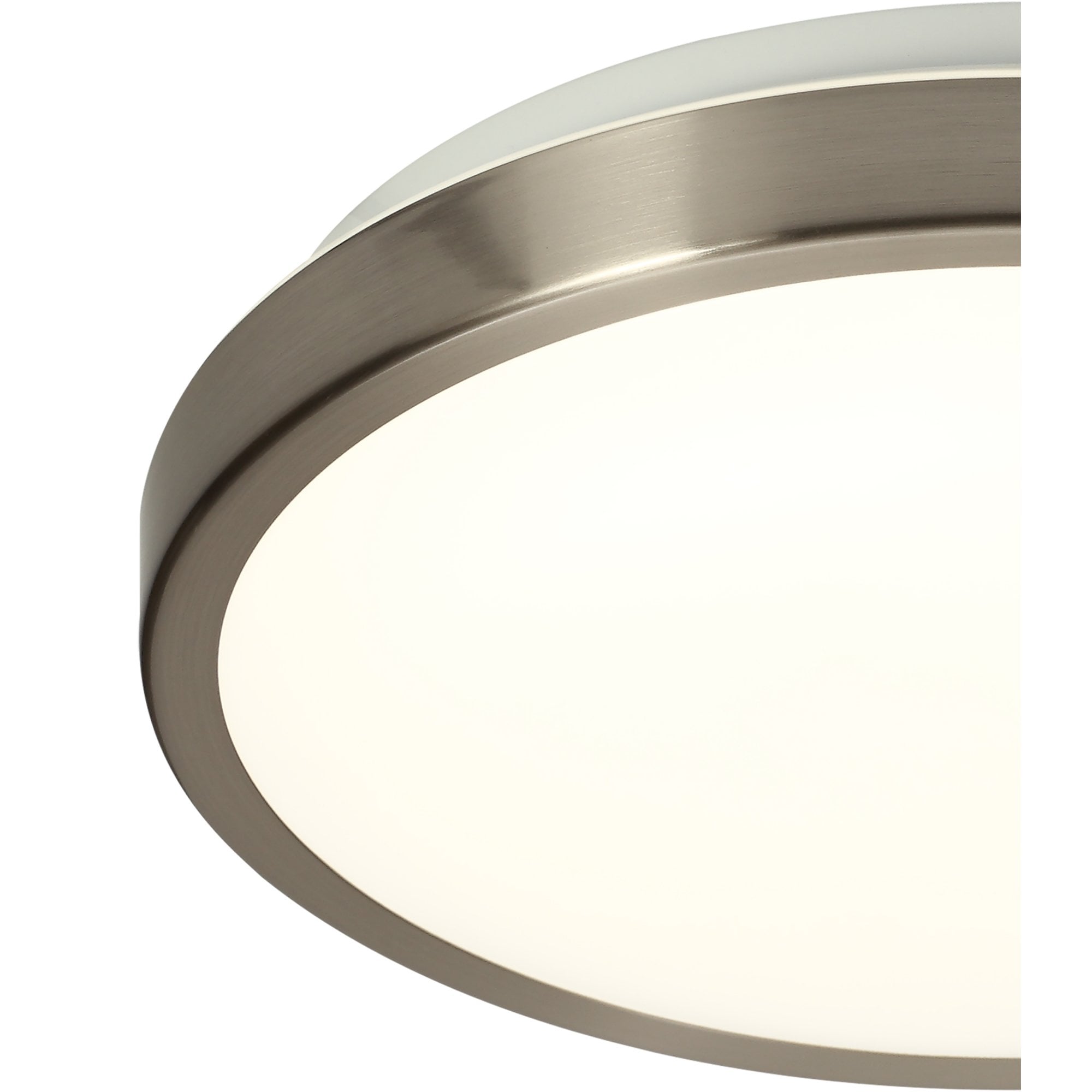 Fabula Ibbetson Dimmable LED Flush Light - Satin Nickel & White - IP44