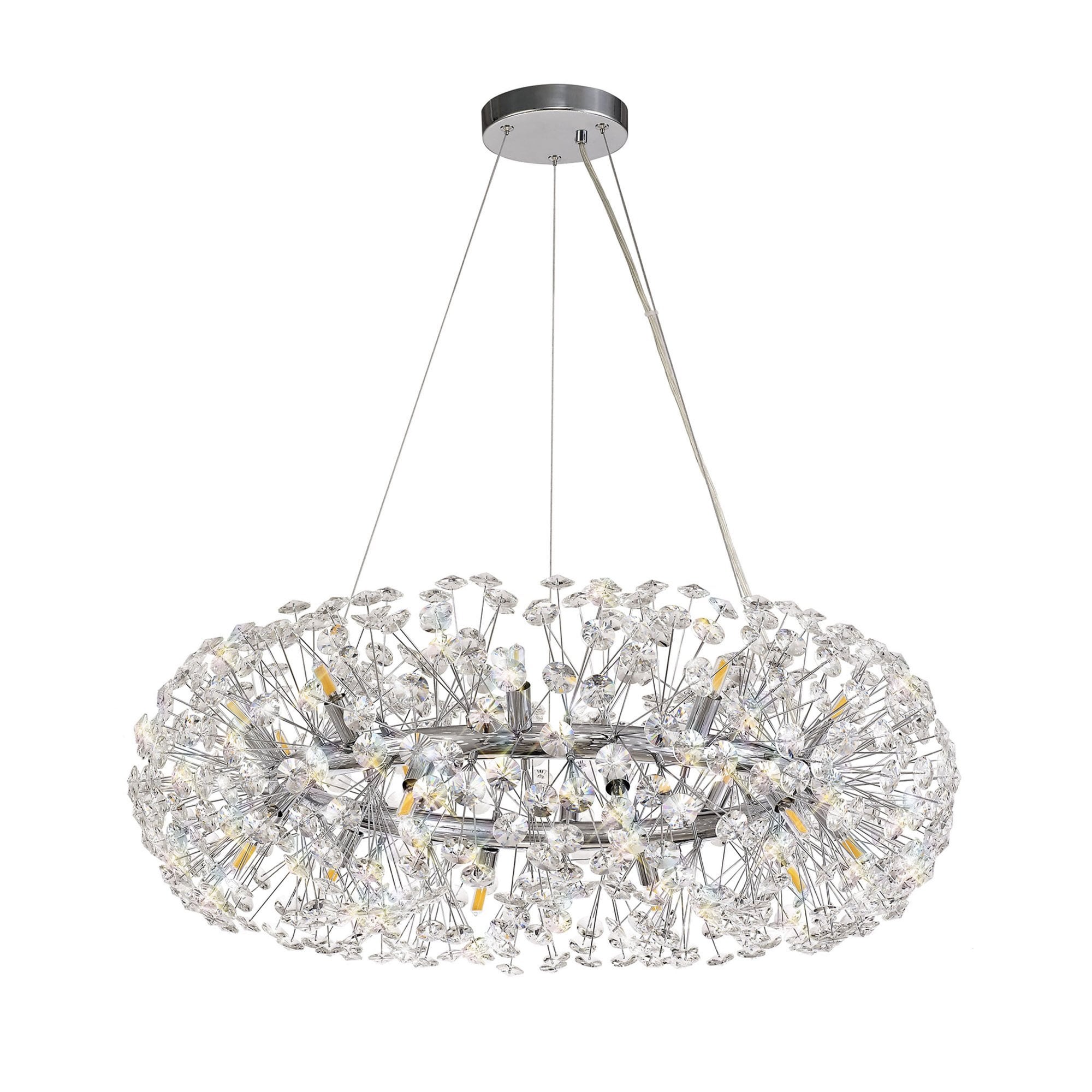 Fabula Grosvenor 20 Light Pendant - Polished Chrome & Crystal