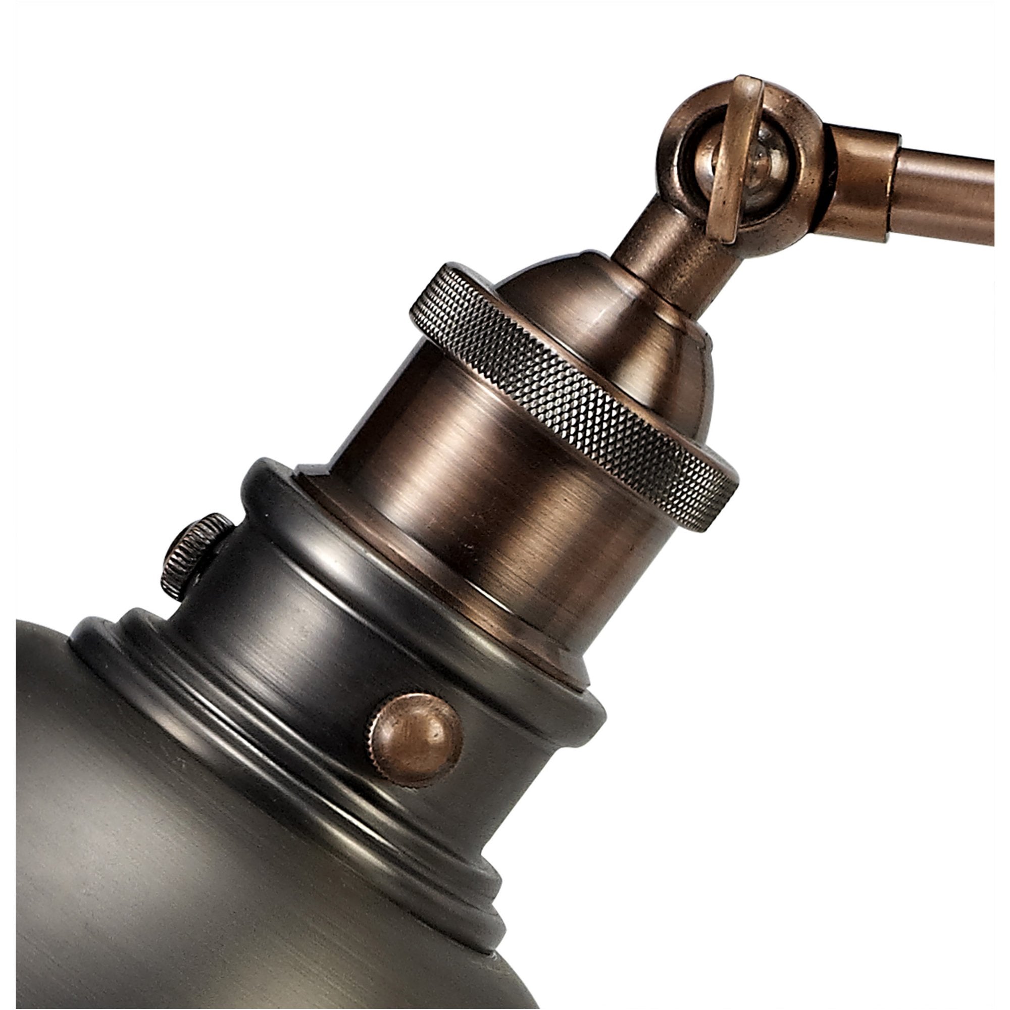 Fabula Sunnyside Adjustable Table Lamp - Antique Silver & Copper