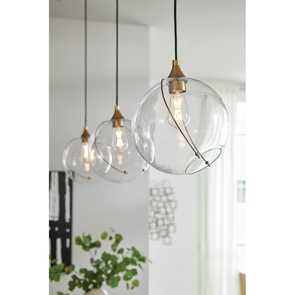 Quintiesse Skye Single Pendant - Heritage Brass
