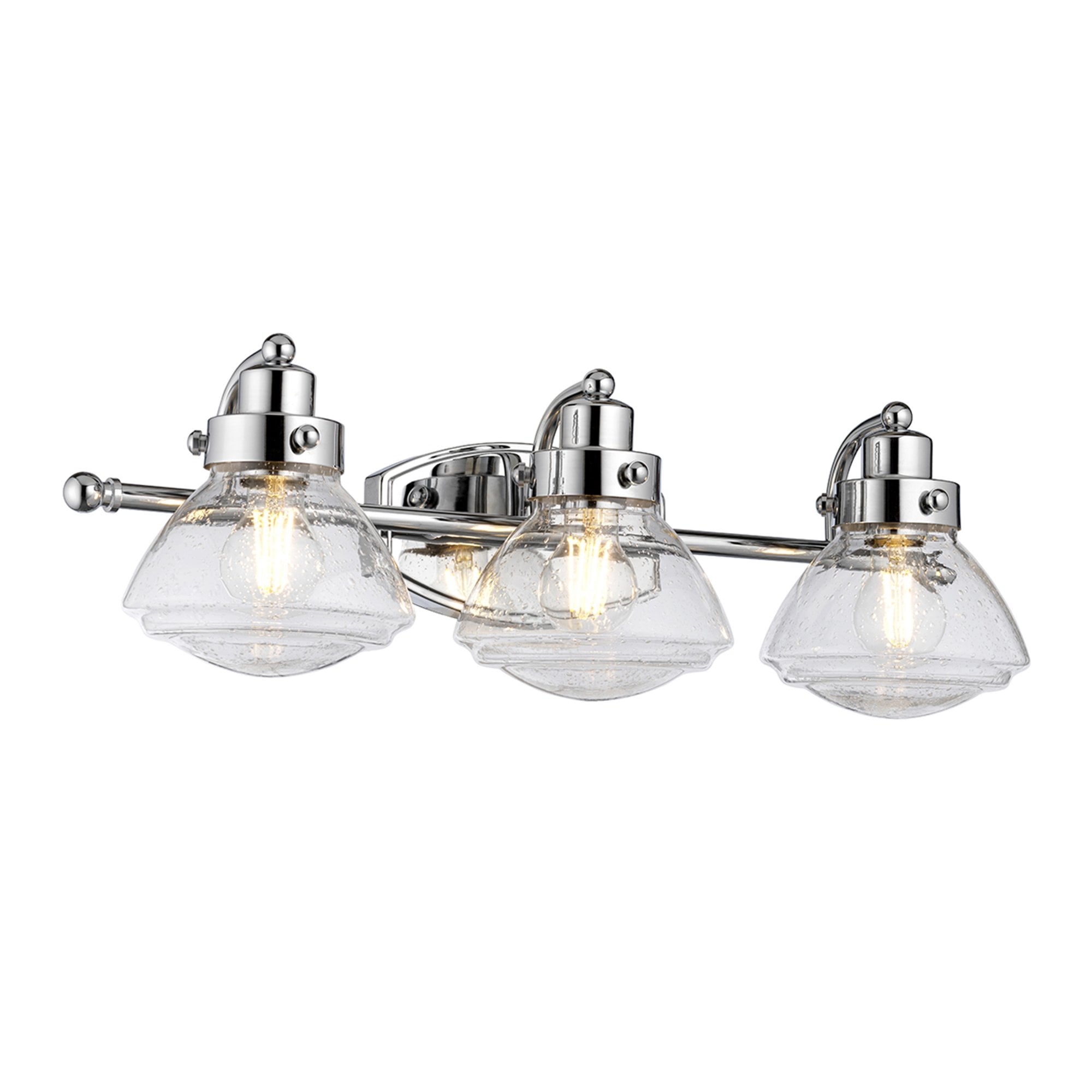 Quintiesse Scholar 3 Light Bathroom Wall Light - Polished Chrome