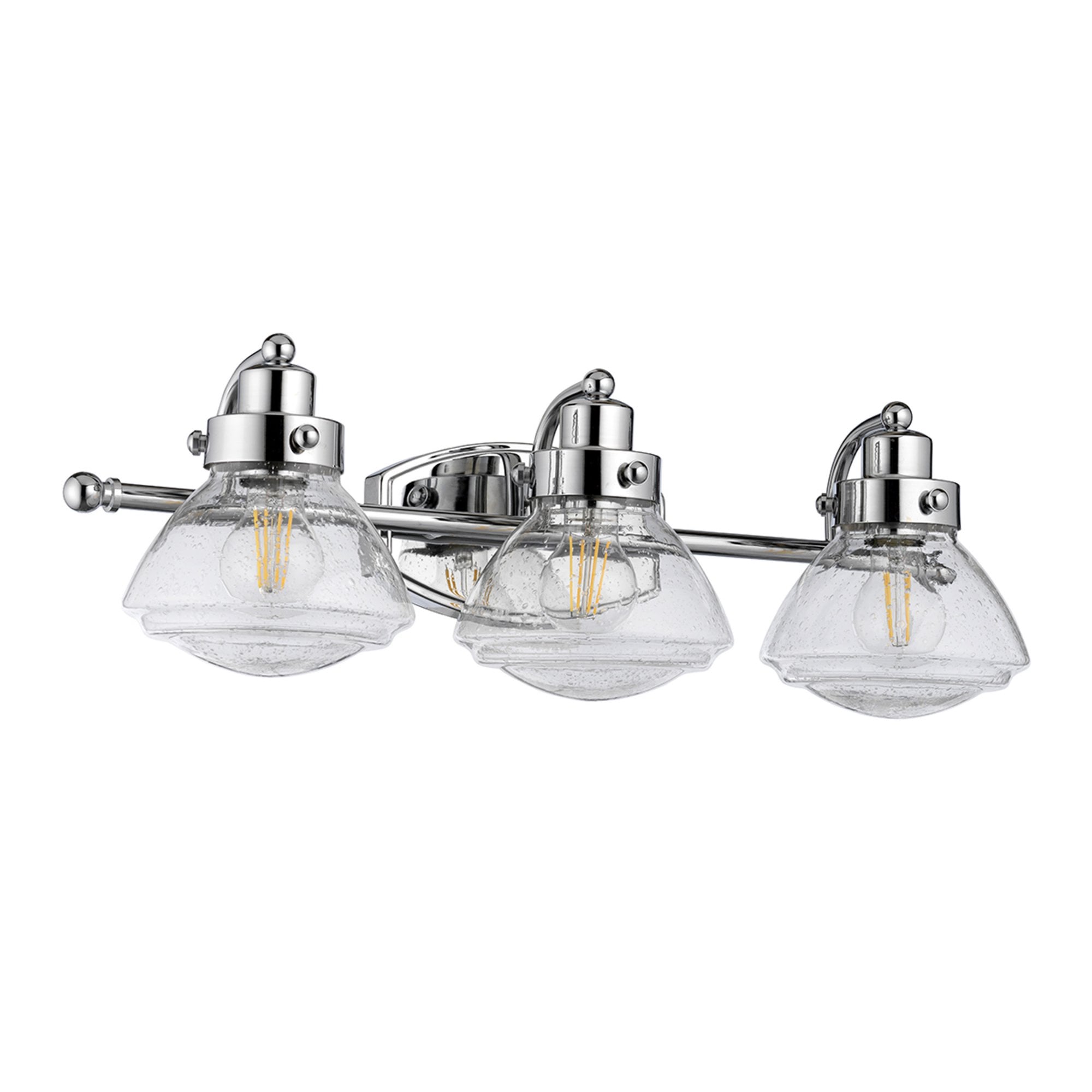 Quintiesse Scholar 3 Light Bathroom Wall Light - Polished Chrome